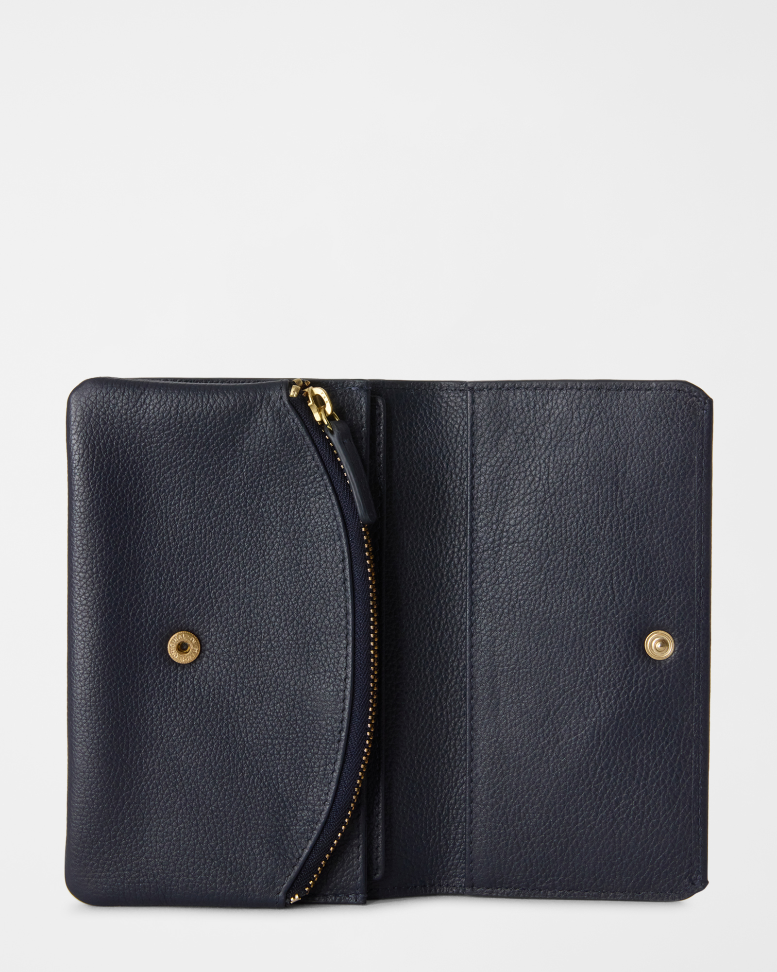 Lady wallet with flap, coin pocket, and credit card slots&mdash;Lola wallet, NAVY BLUE, large image number 2