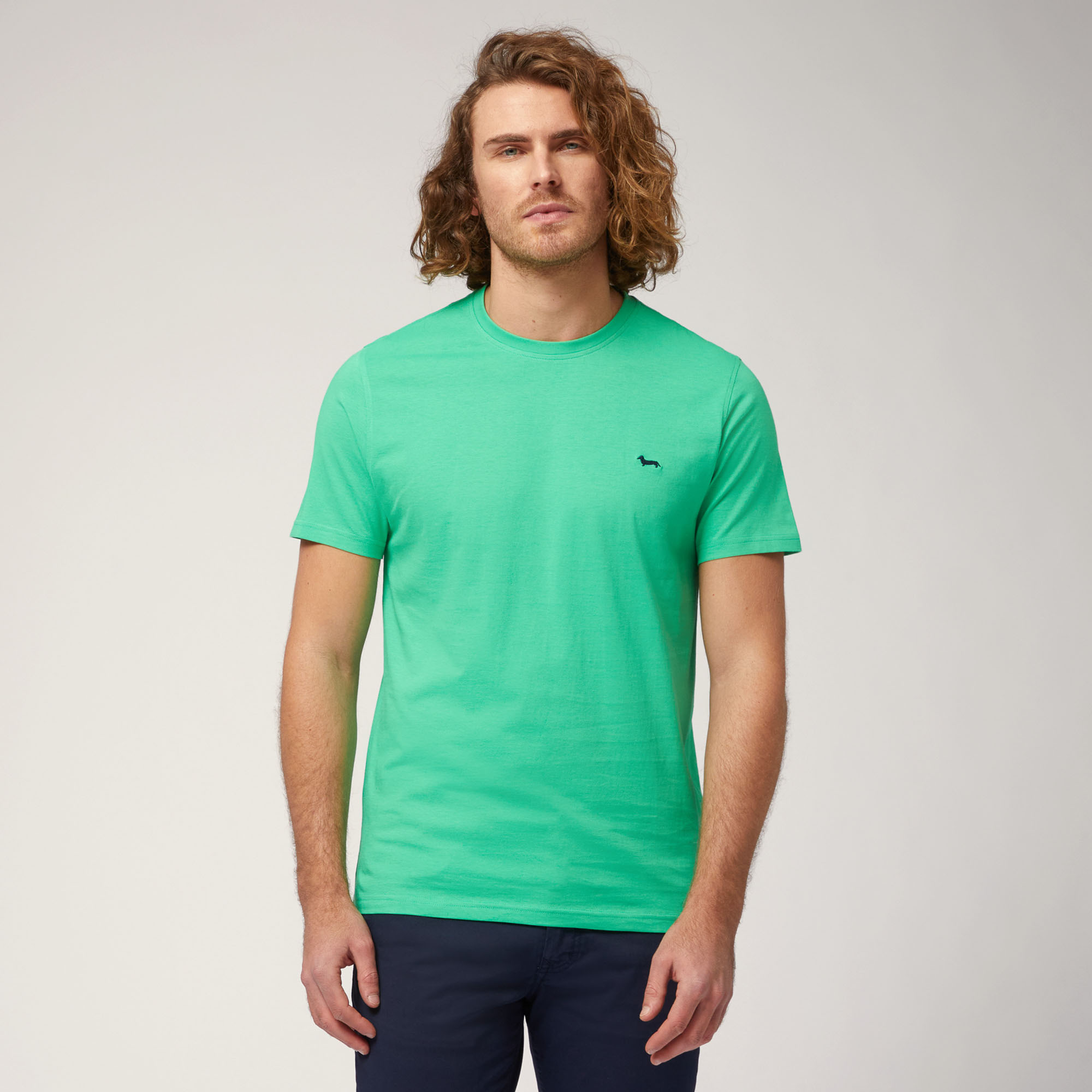 T-Shirt with Contrasting Logo, Herb, large