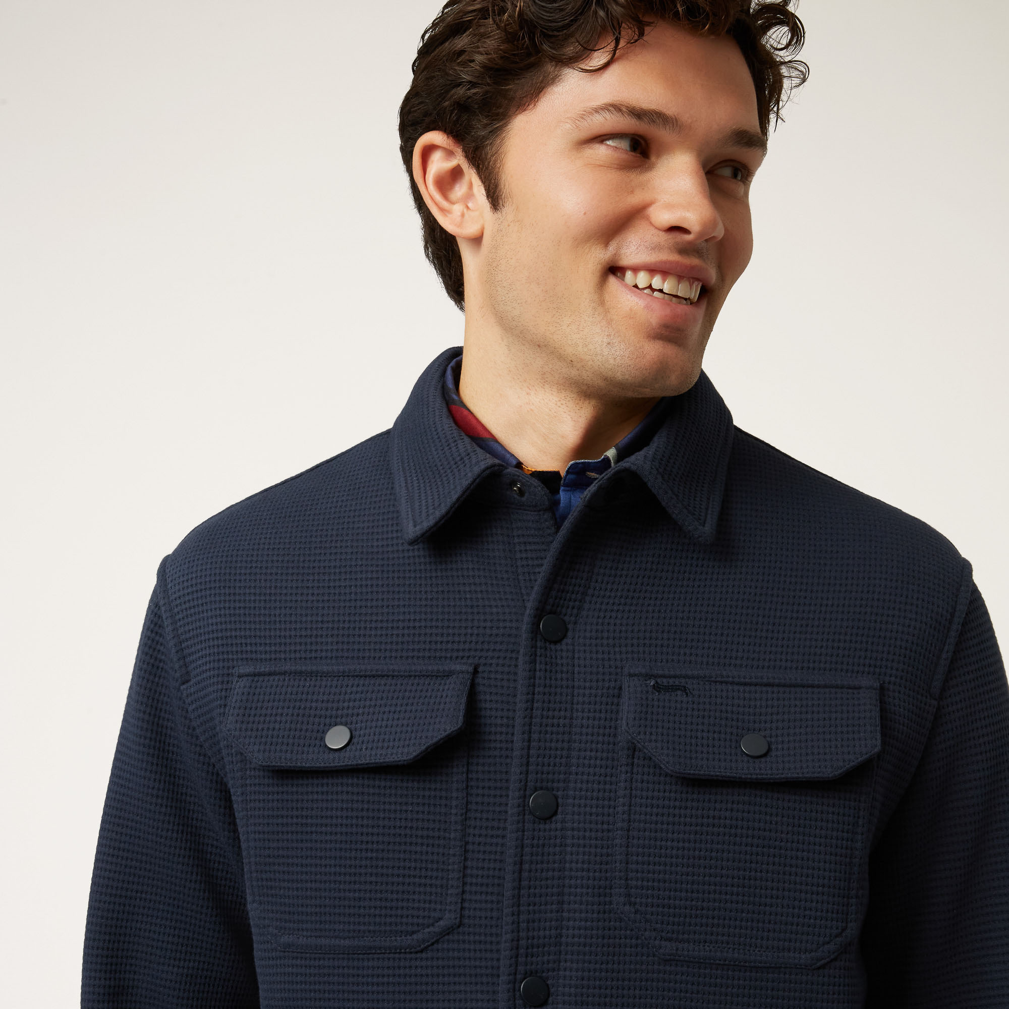 Camisa Oversize Con Bolsillos Grandes Art Academy, Azul, large image number 2