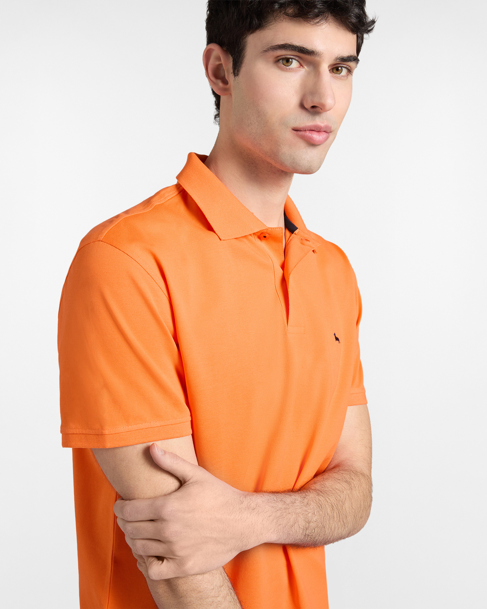 Men's basic piqu&eacute; polo shirt, Orange, large image number 2