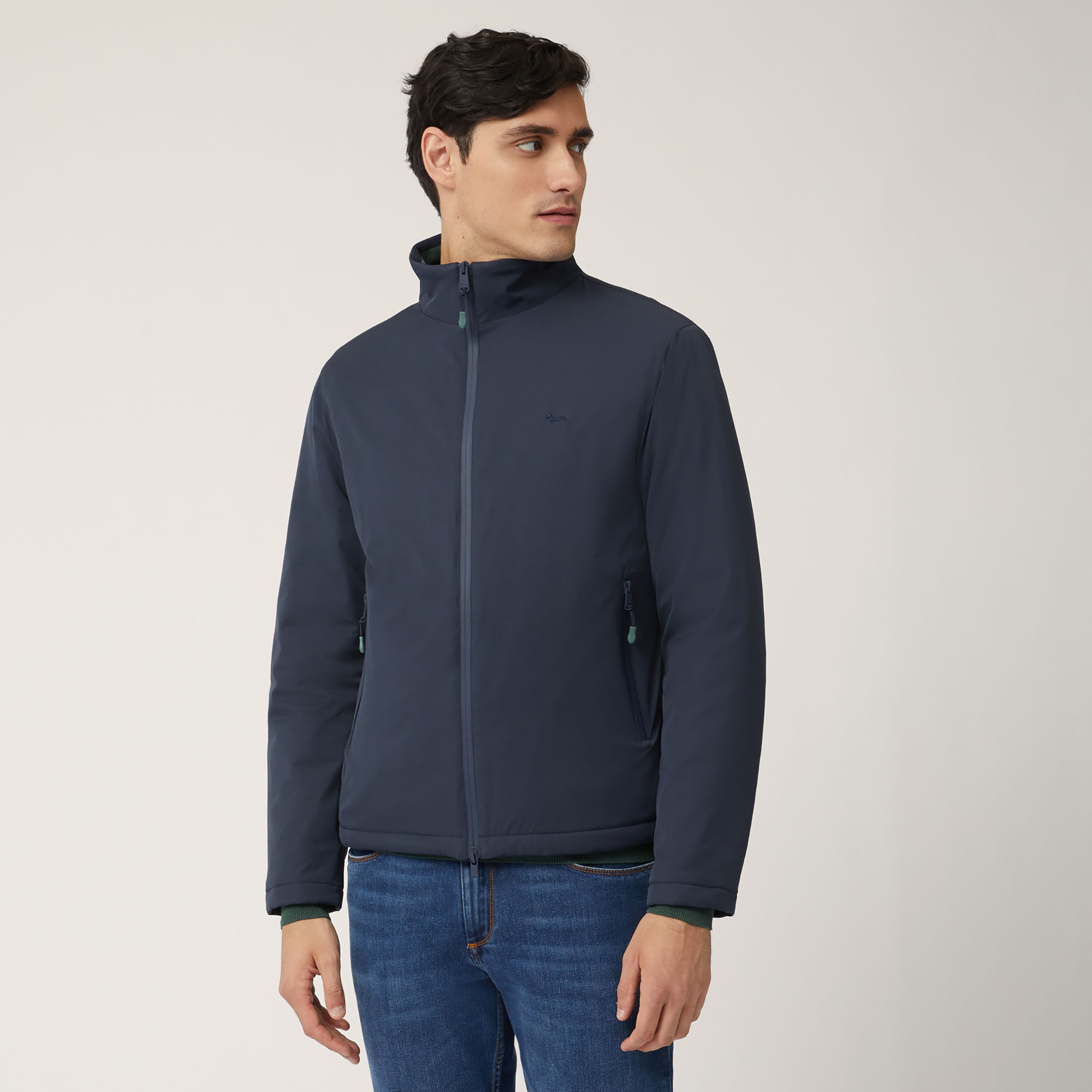 Bomber Jacket With Contrasting Inner Lining, Green, large image number 0