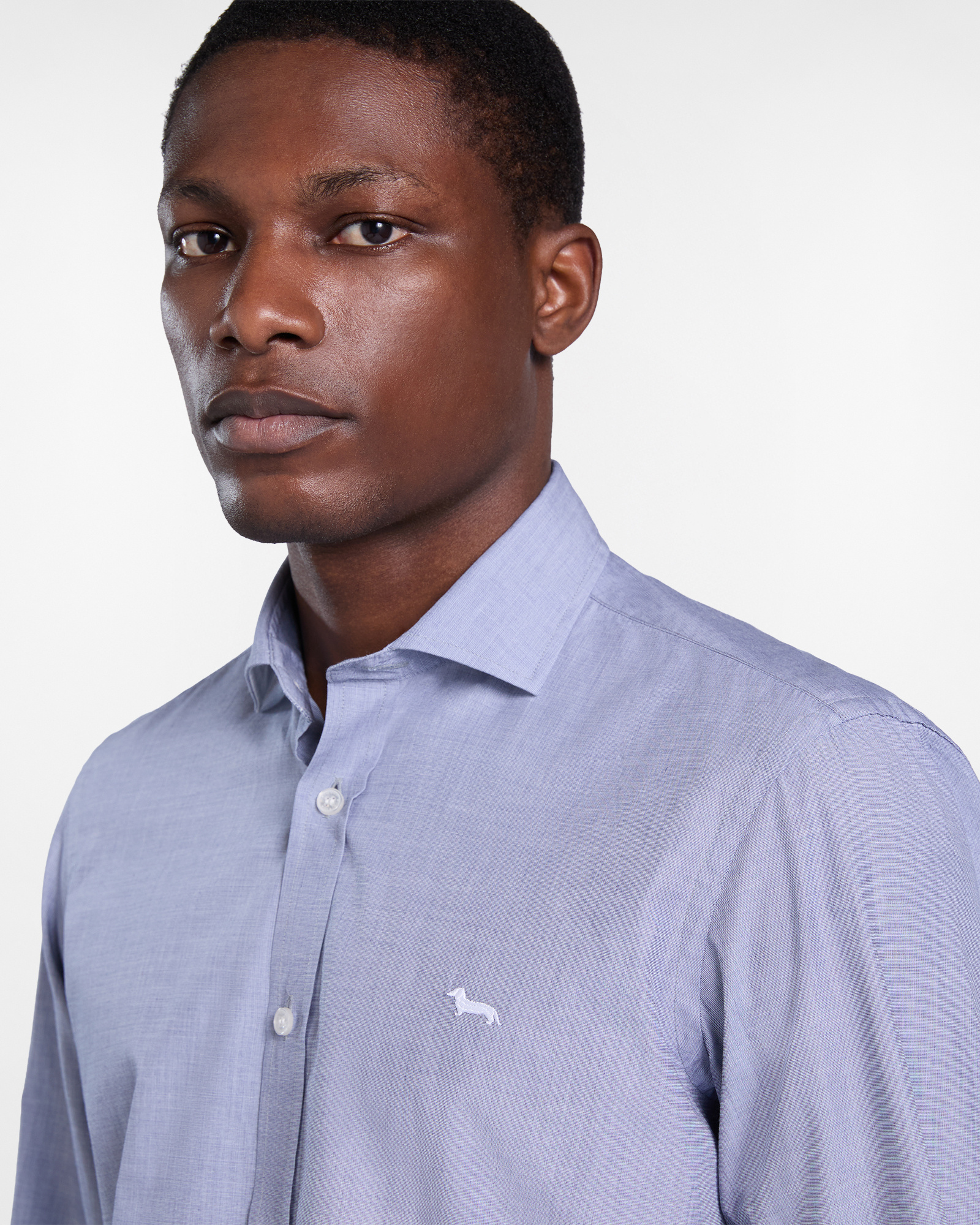 Men's solid color shirt, Navy Blue, large image number 1