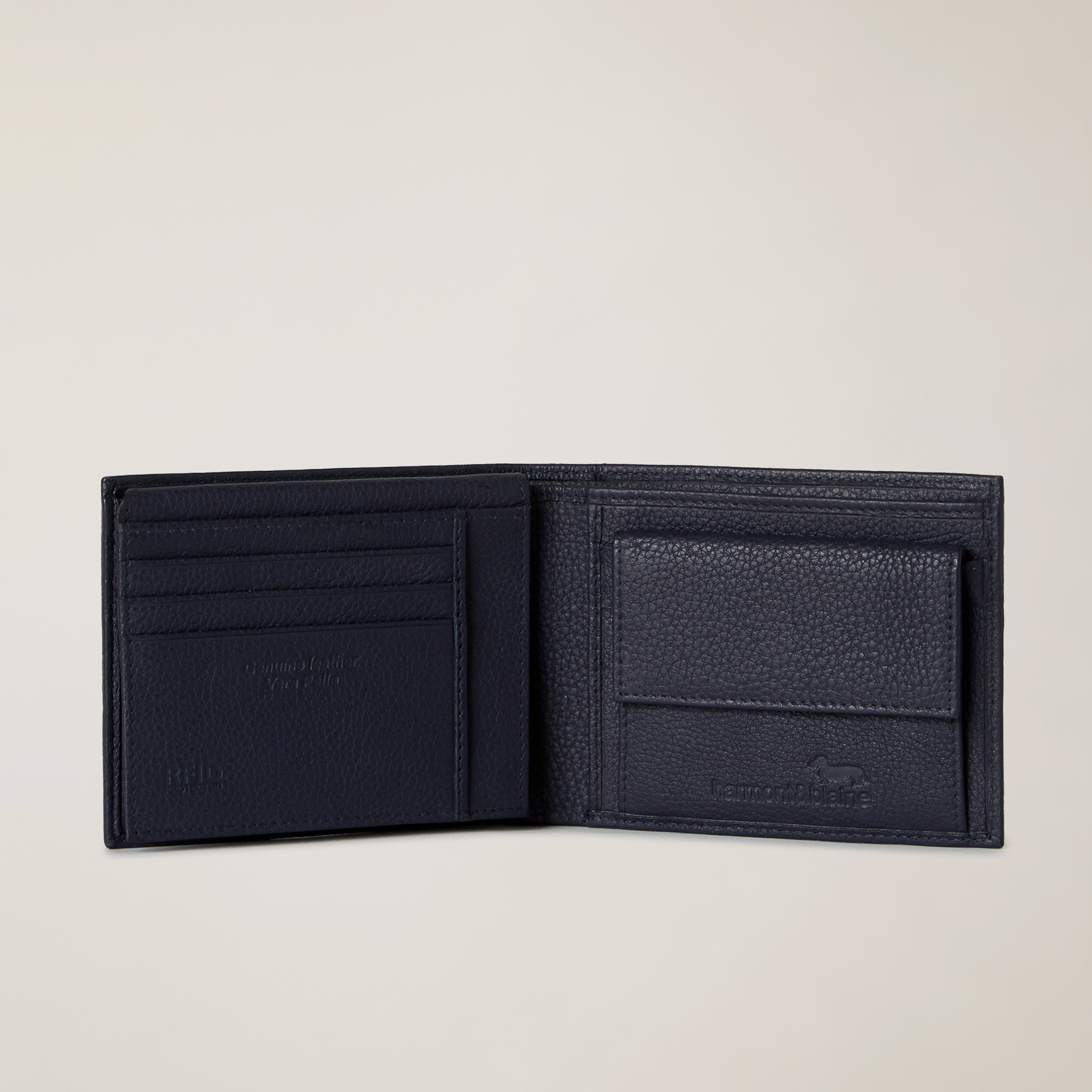 Branded Bifold Mini Wallet, Blue, large image number 2
