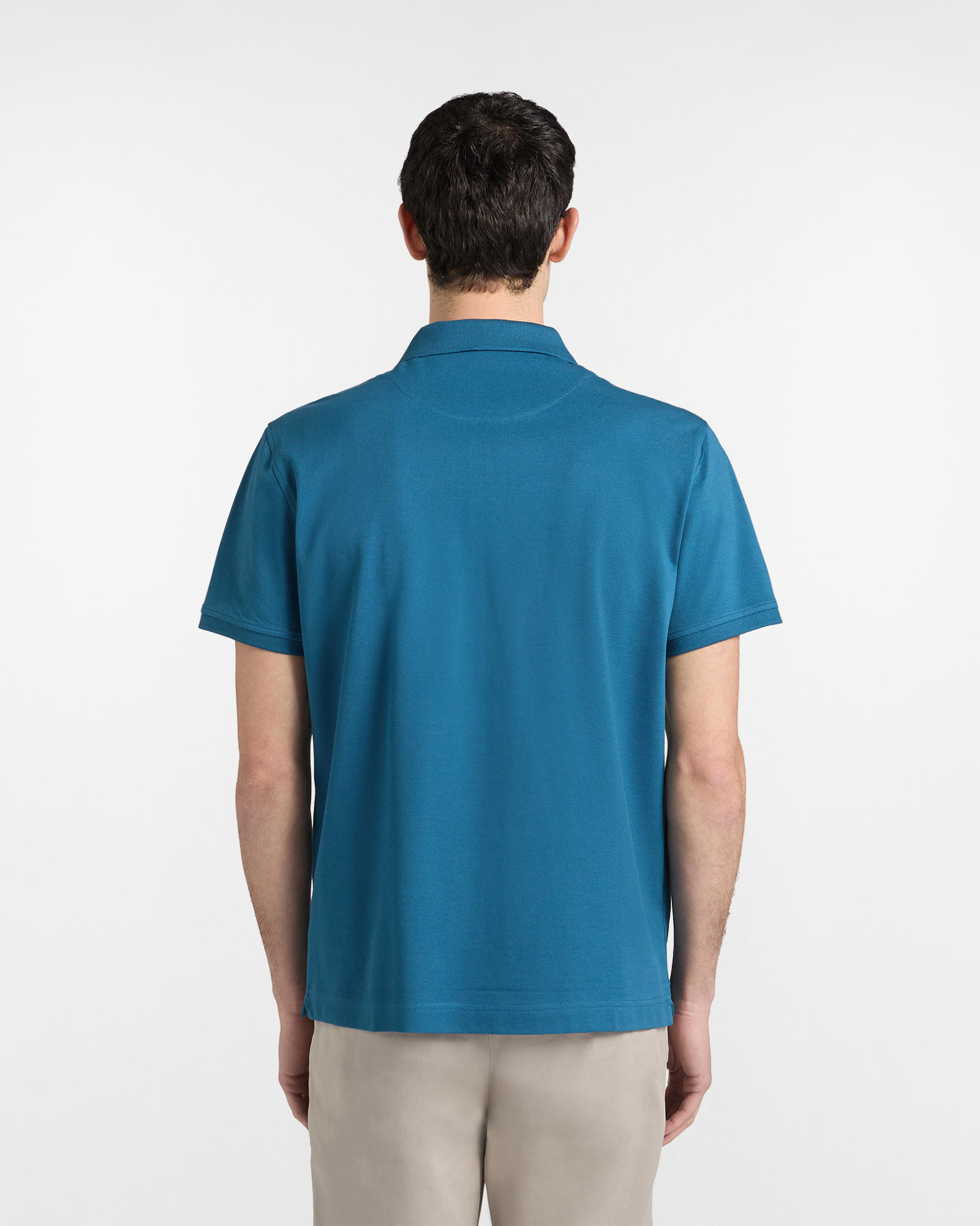 Polo Uomo Basic in Piqu&eacute;, Blu, large image number 1