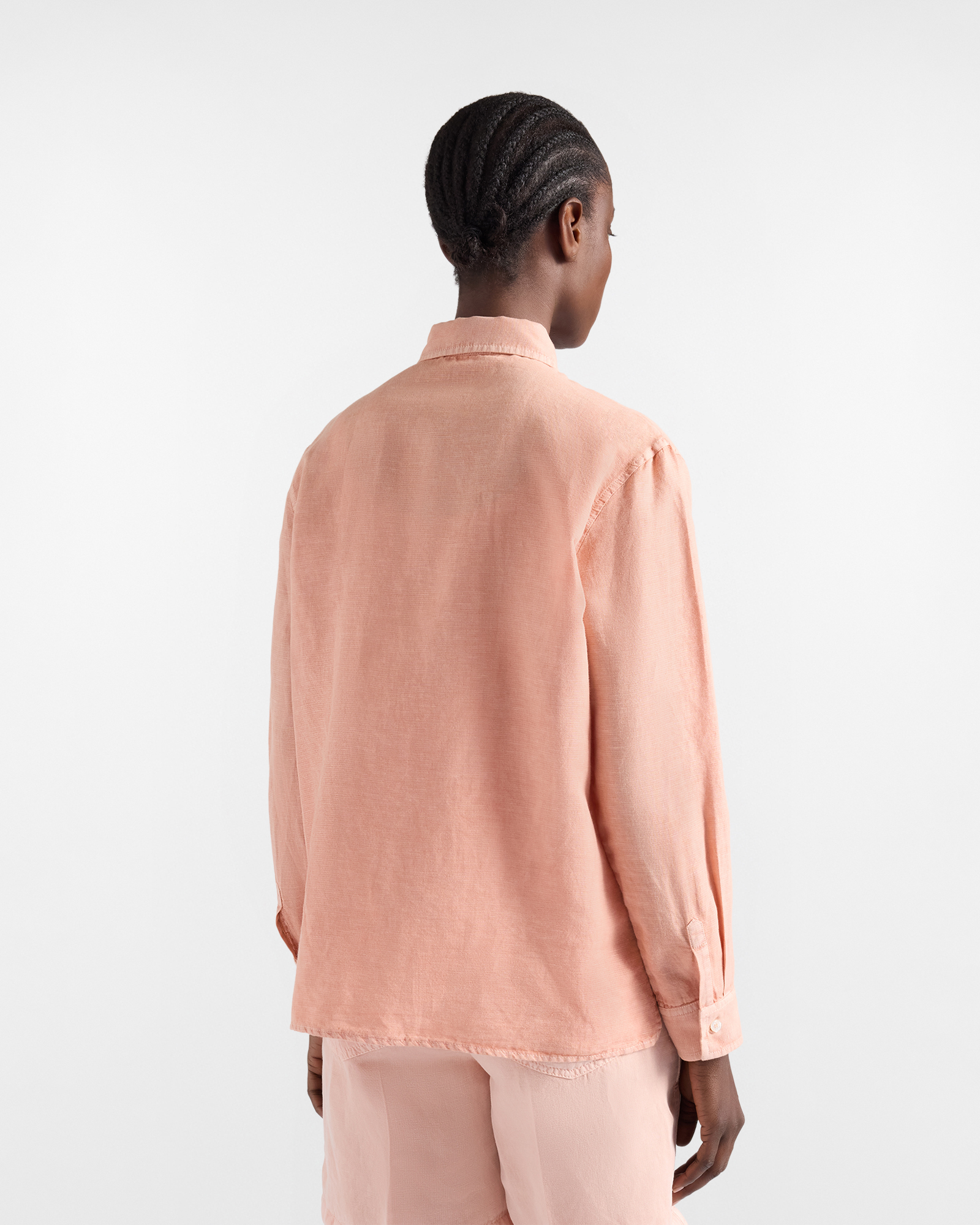 Camicia Donna Earth Dye Overshirt in Lino e Cotone, Rosso, large image number 2