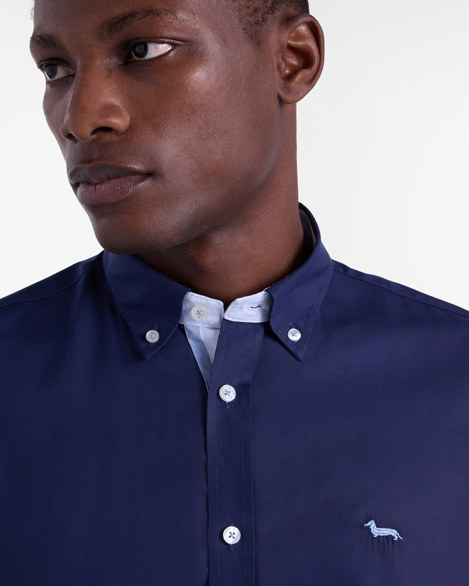 Shirt with Contrast Details, Navy Blue, large image number 2
