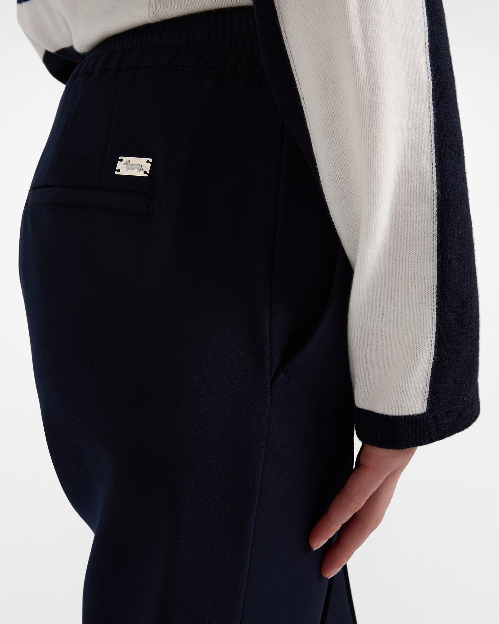 SLIM-FIT CHINOS WITH FRONT PLEATS, NAVY BLUE, large image number 2