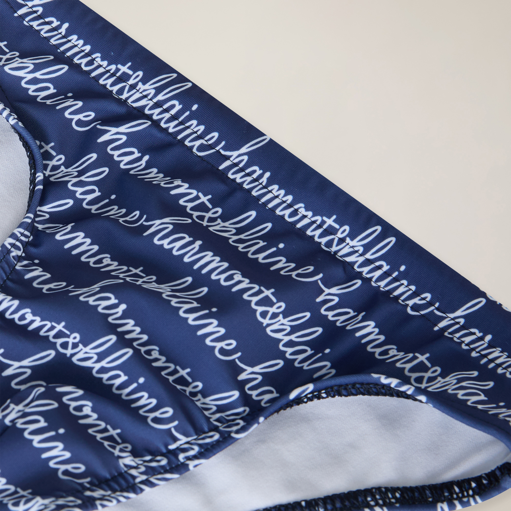 Logo print bikini bottoms, Navy Blue, large image number 2