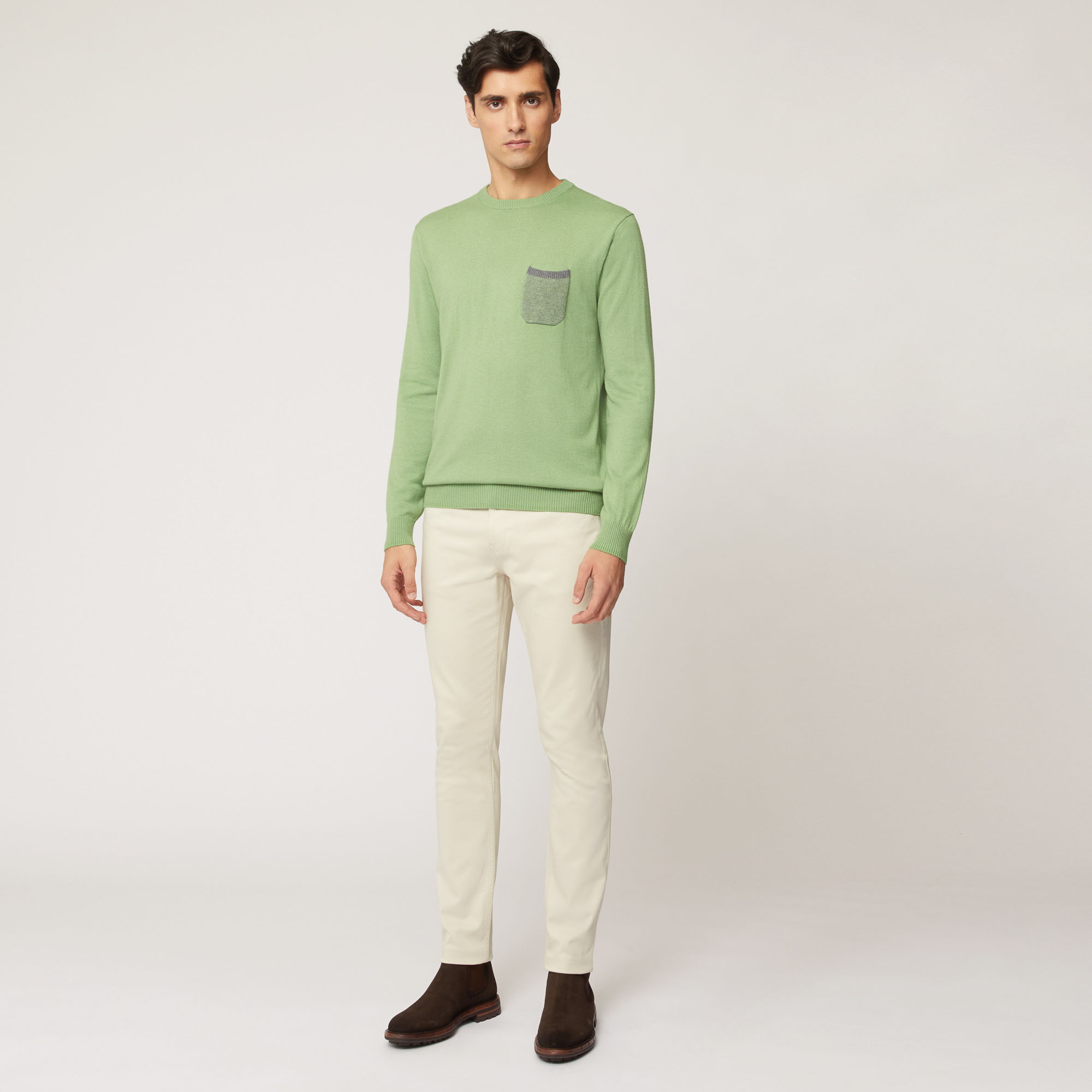 Pantalone Cinque Tasche Narrow Fit, Beige, large image number 3