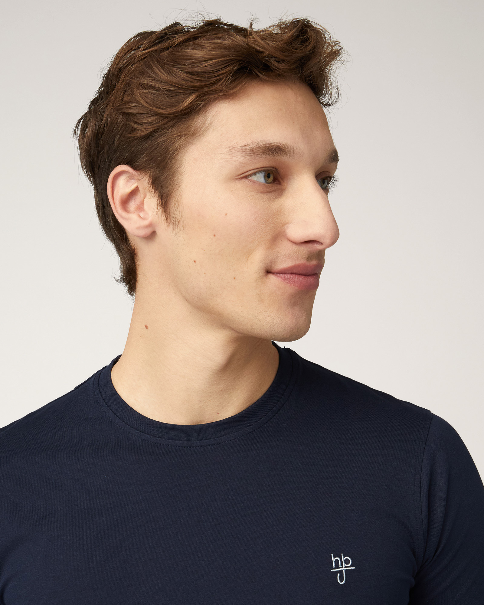 T-Shirt with Monogram, Dark Blue, large image number 2