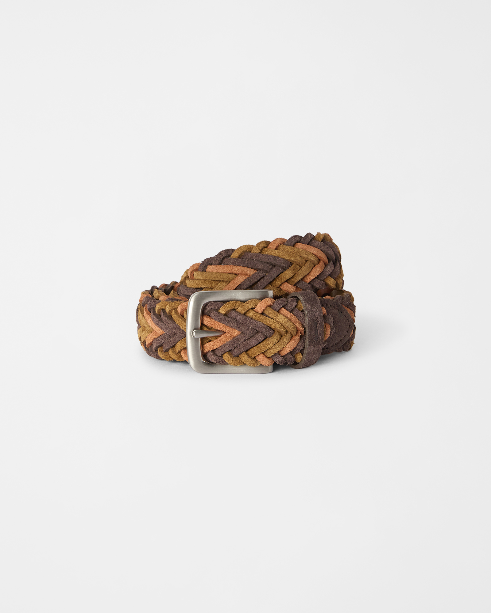 Men's brown genuine leather belt
