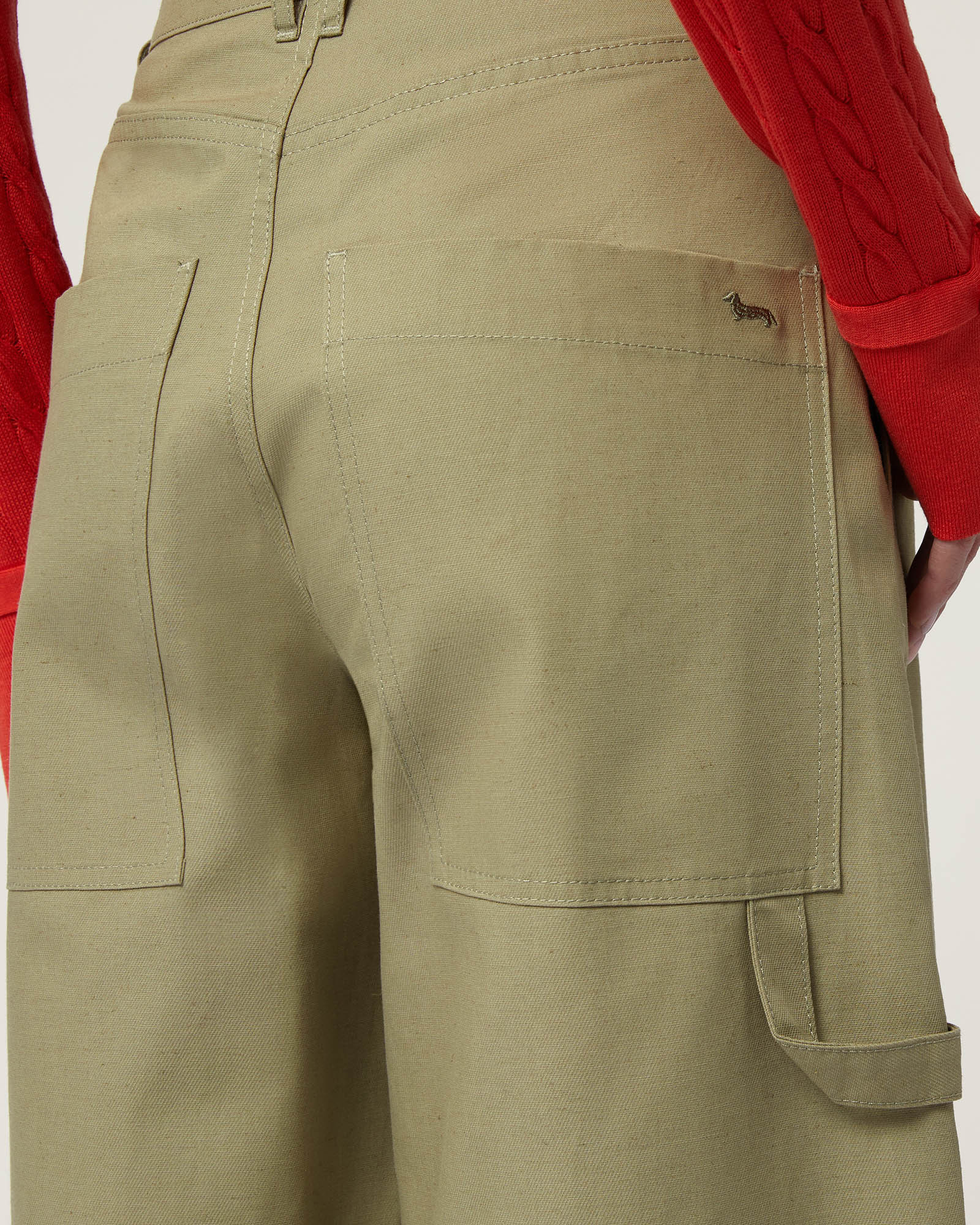 Pantalón de bajo fruncible, Verde militar, large image number 2