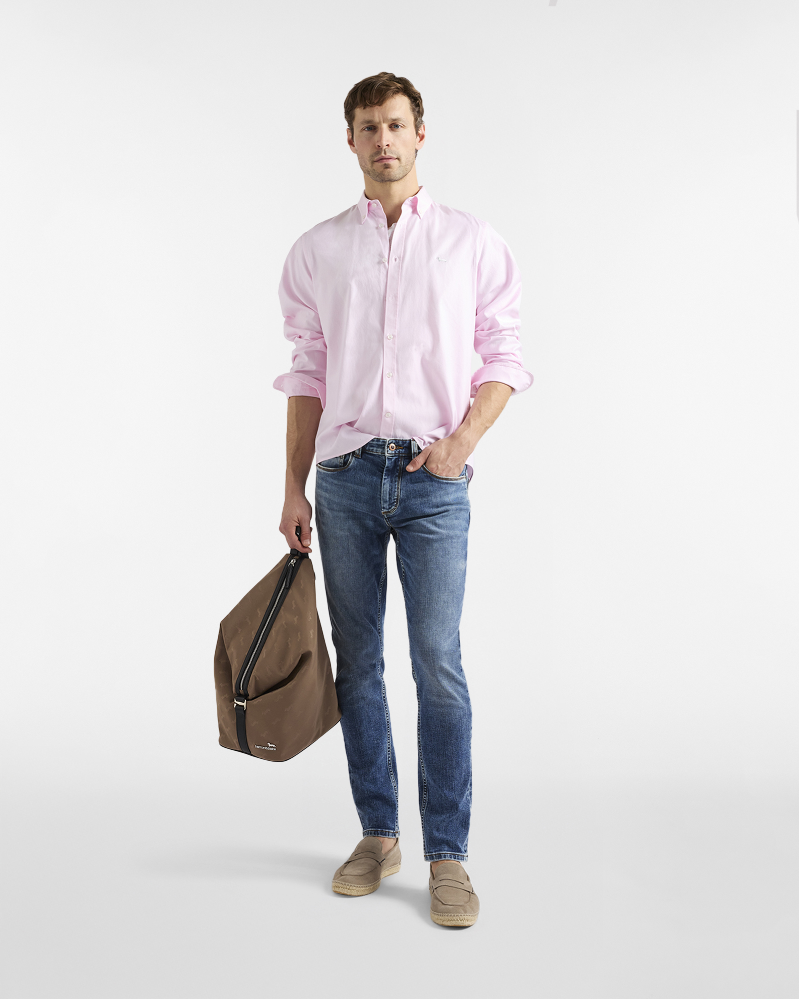 Men's slim-fit five-pocket jeans, Denim Blue, large image number 3