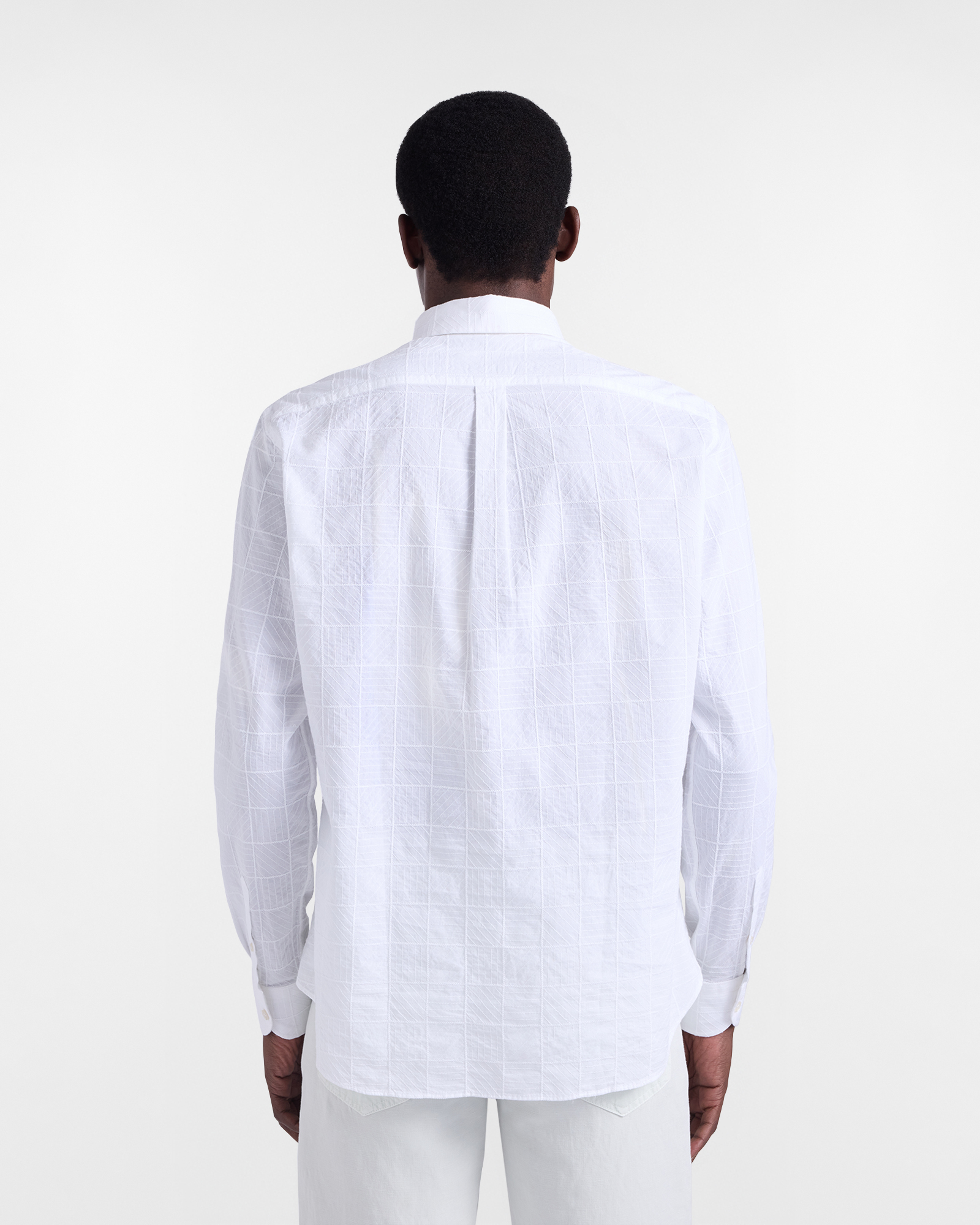 Embroidered check shirt