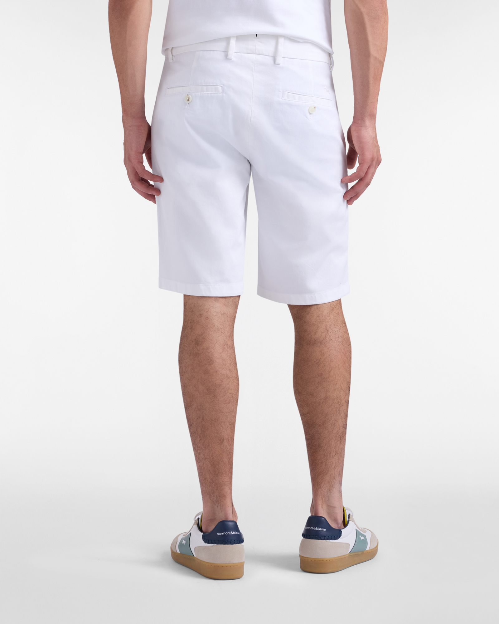 Men's cotton Bermuda shorts, White, large image number 1