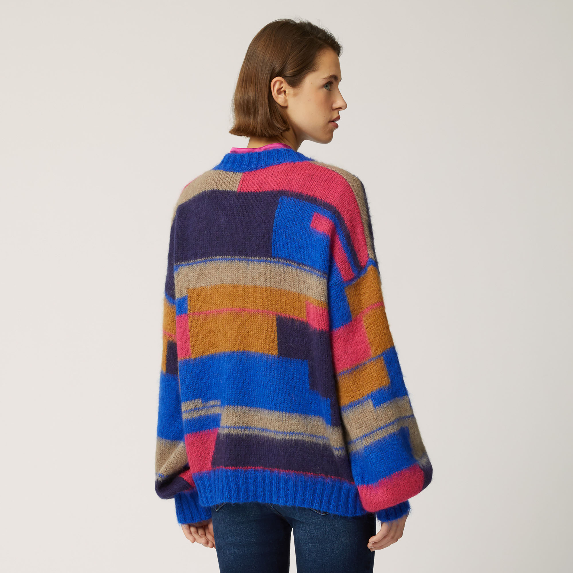 Pullover Color Block Art Academy, Fuxia, large image number 1