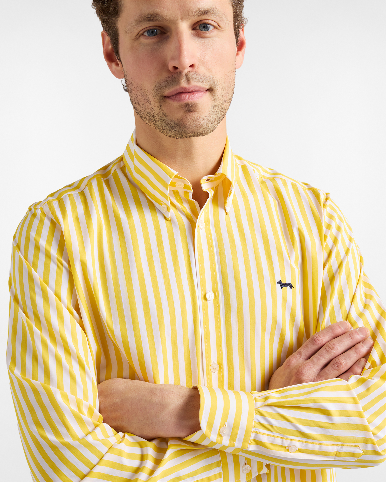 Men's "Sorbet" striped shirt, Yellow, large image number 1