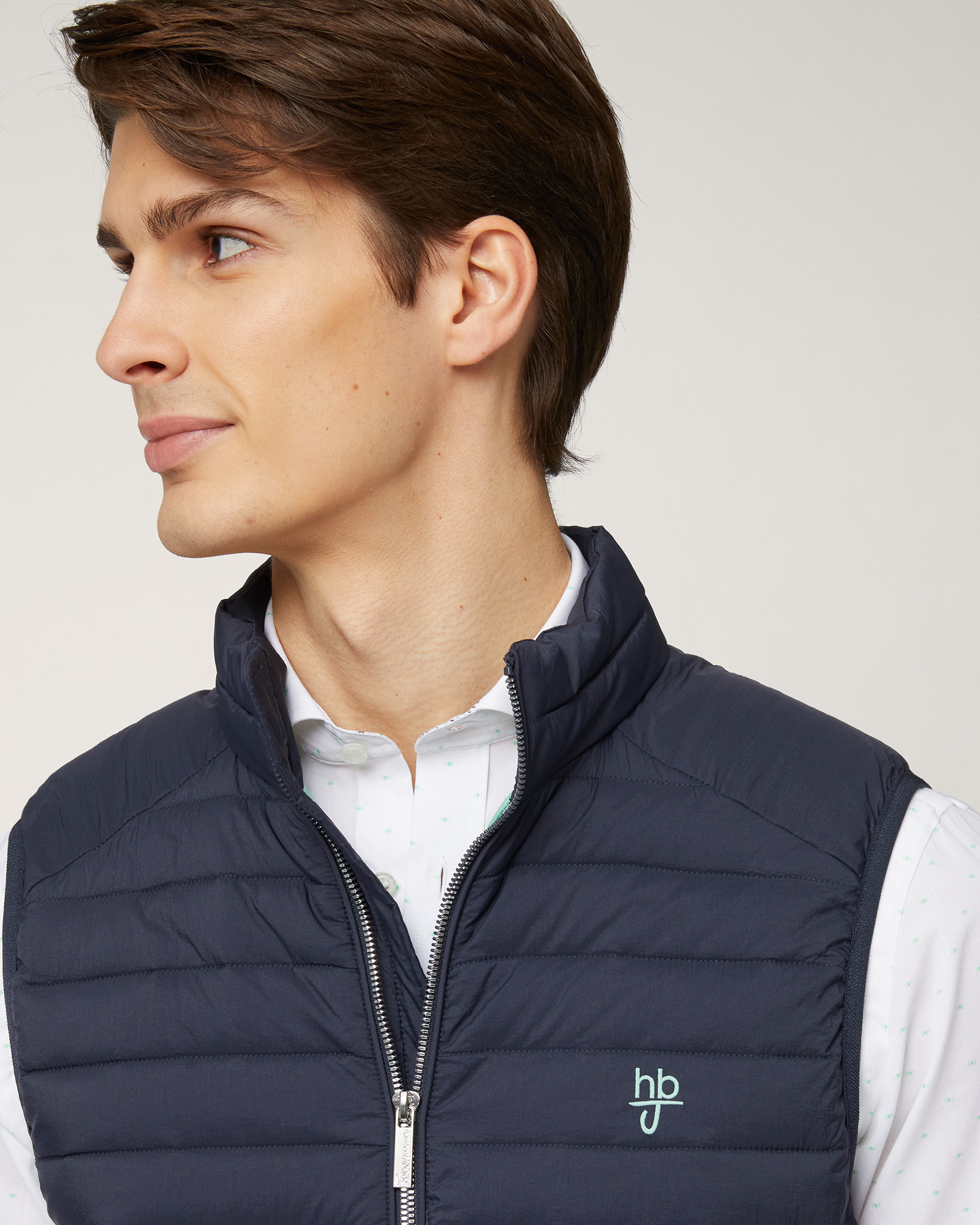 Gilet In Nylon Trapuntato, Blu Scuro, large image number 2