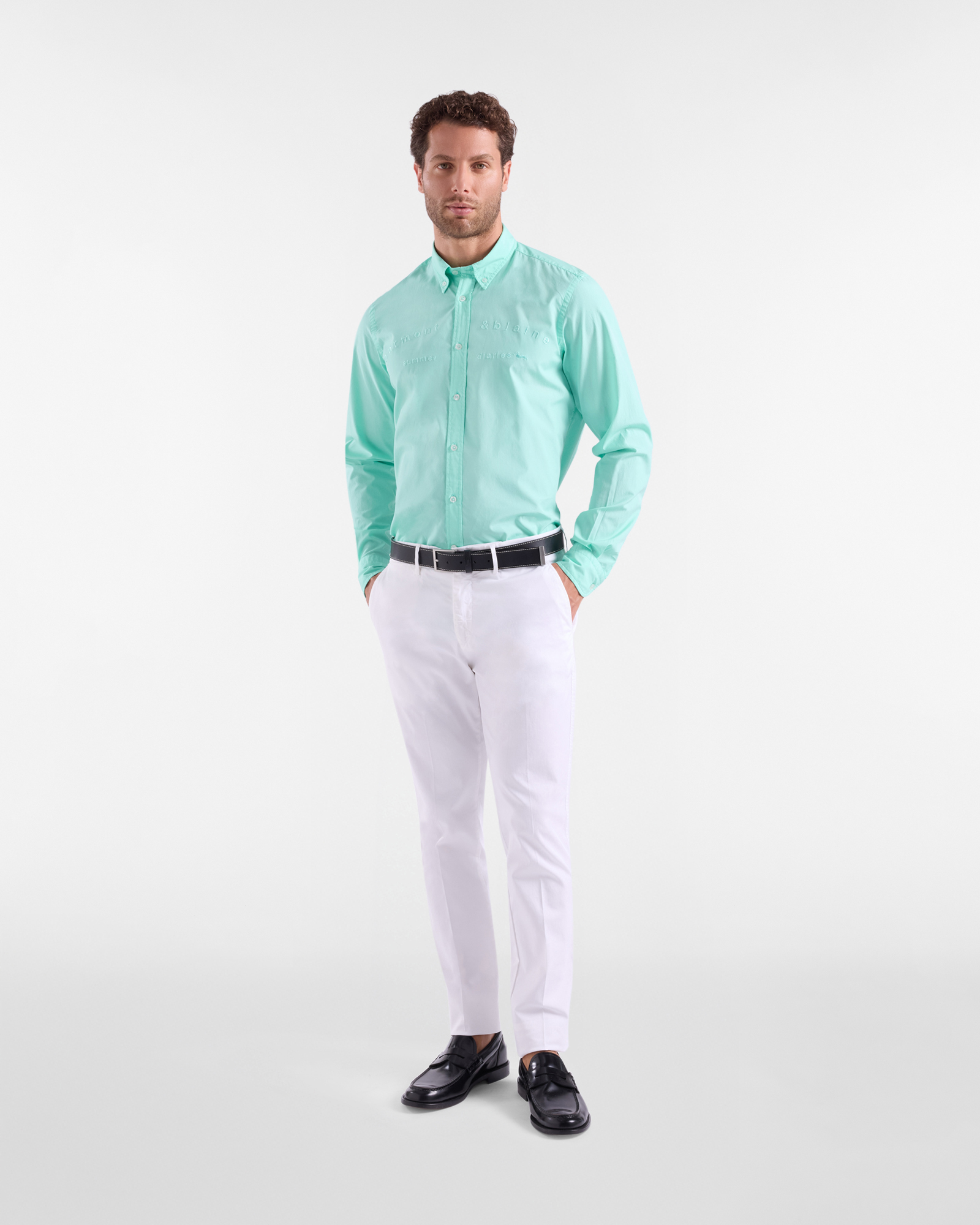 Men's regular-fit cotton shirt, Green, large image number 3