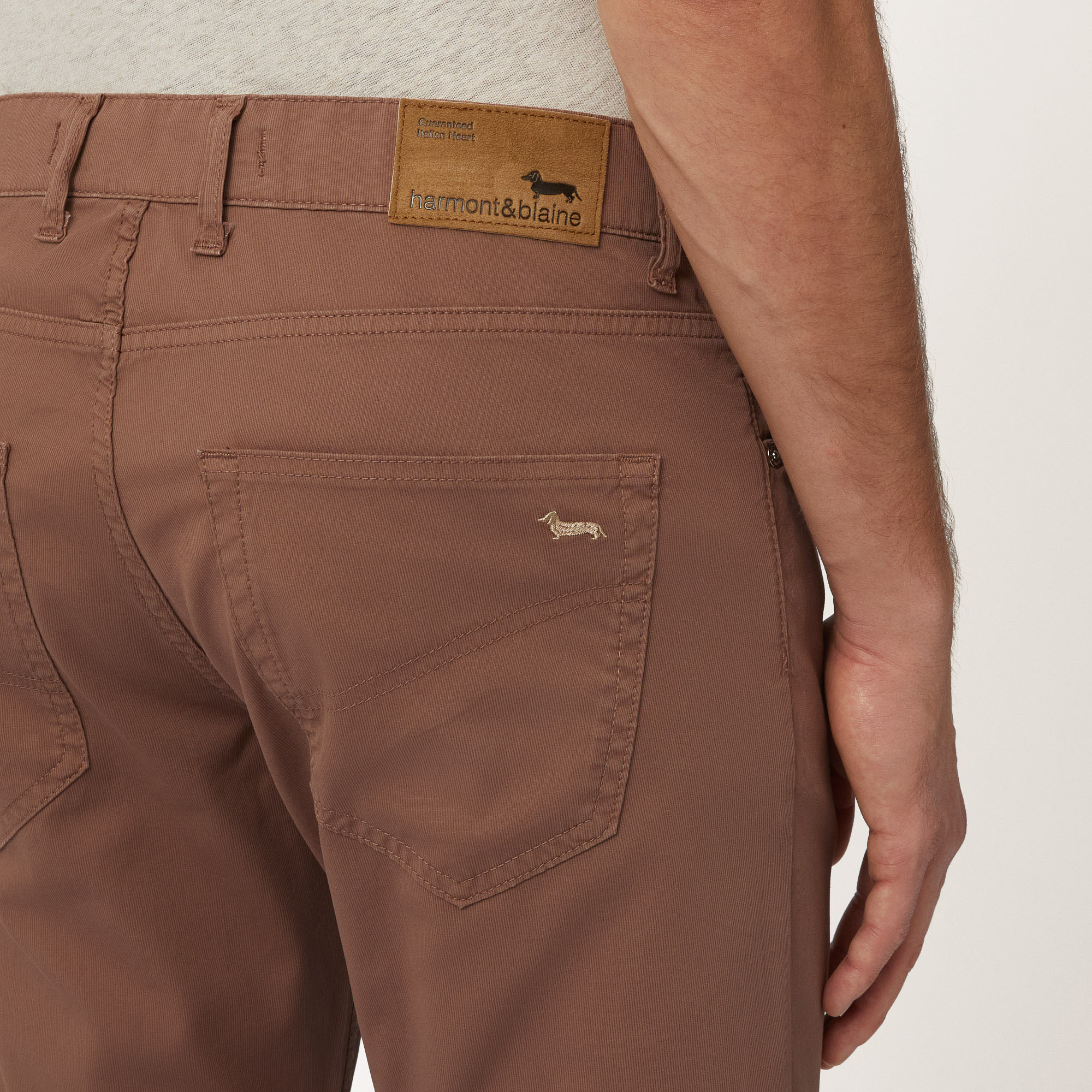 Narrow Five-Pocket Pants, Brown, large image number 2