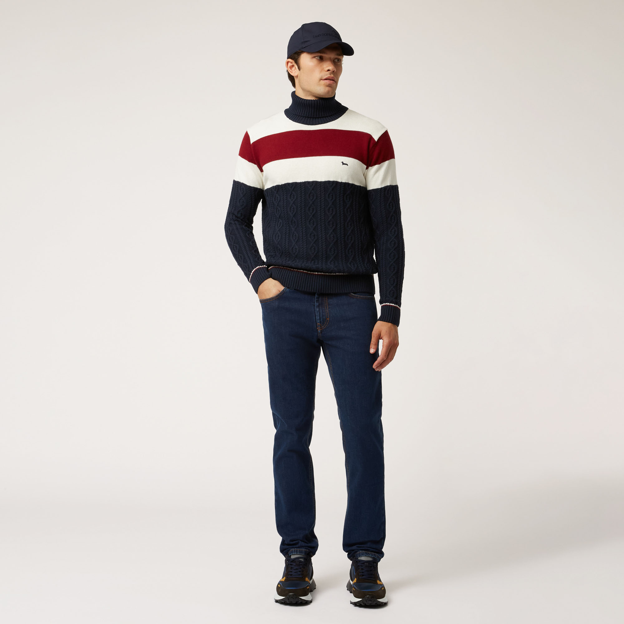 Art Academy Wool And Cotton Turtleneck, Blue, large image number 3