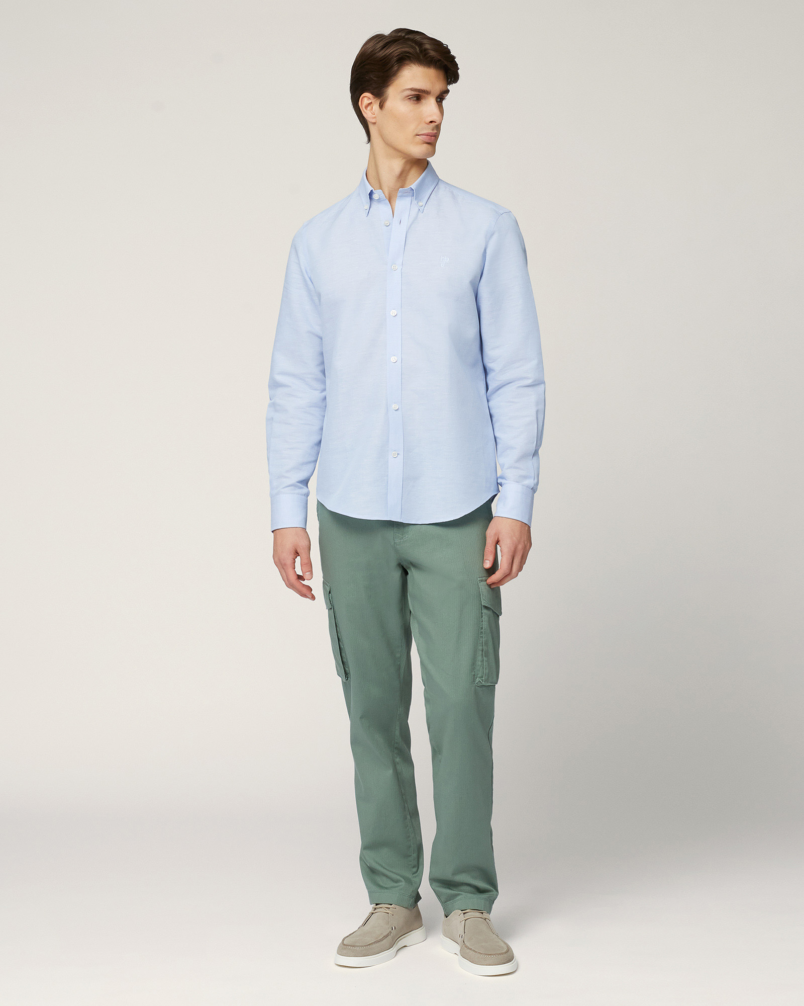 Slub Cotton Shirt, Sport Blue, large image number 3