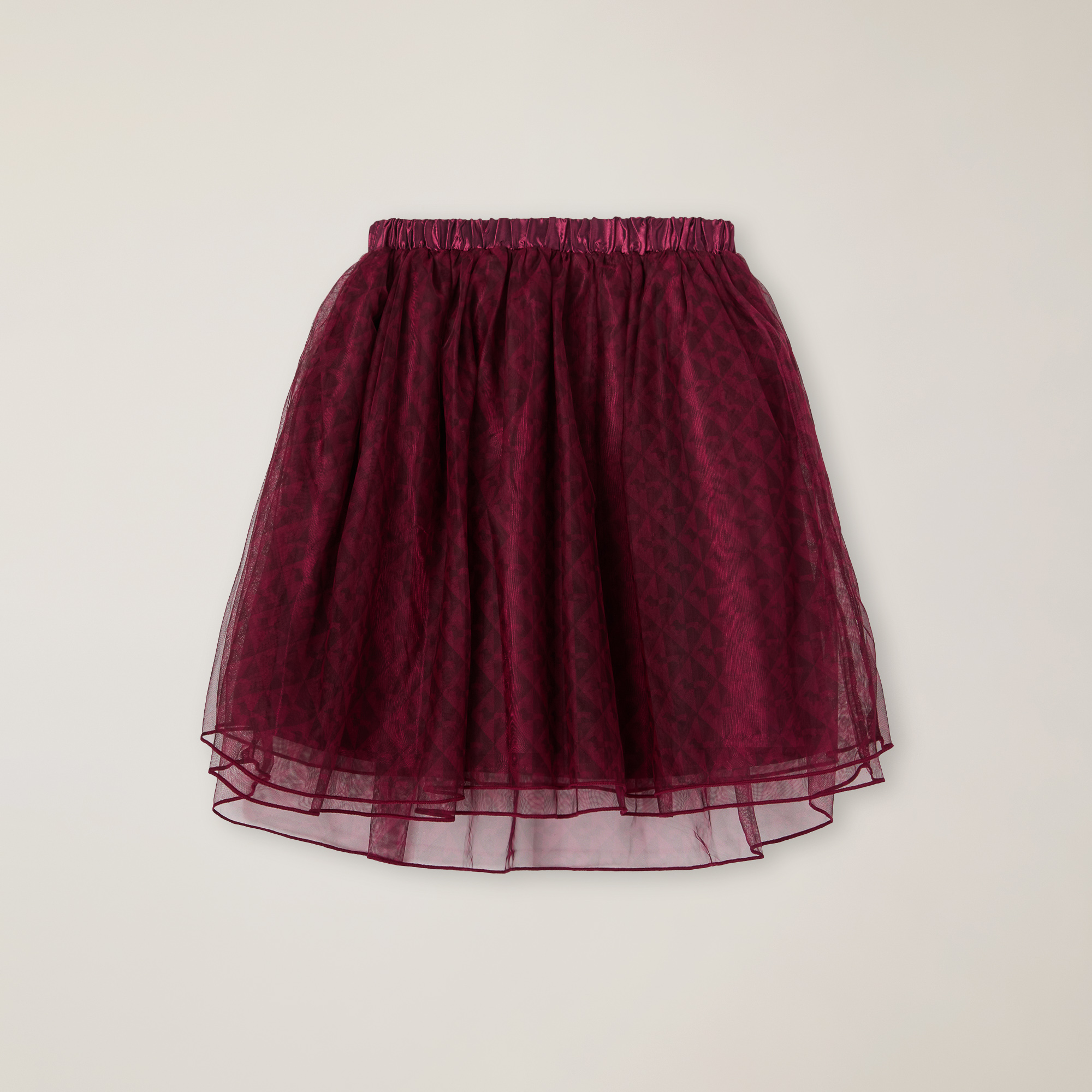 Jupe En Tulle Avec Imprimé Teckels Géométrique