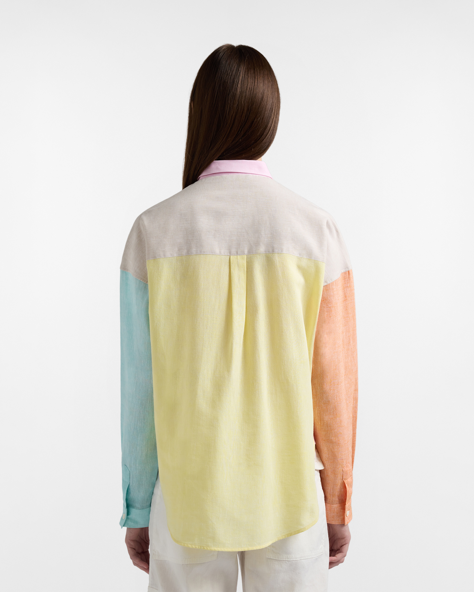 Damenbluse aus Leinengemisch mit Vordertaschen, Beige, large image number 2