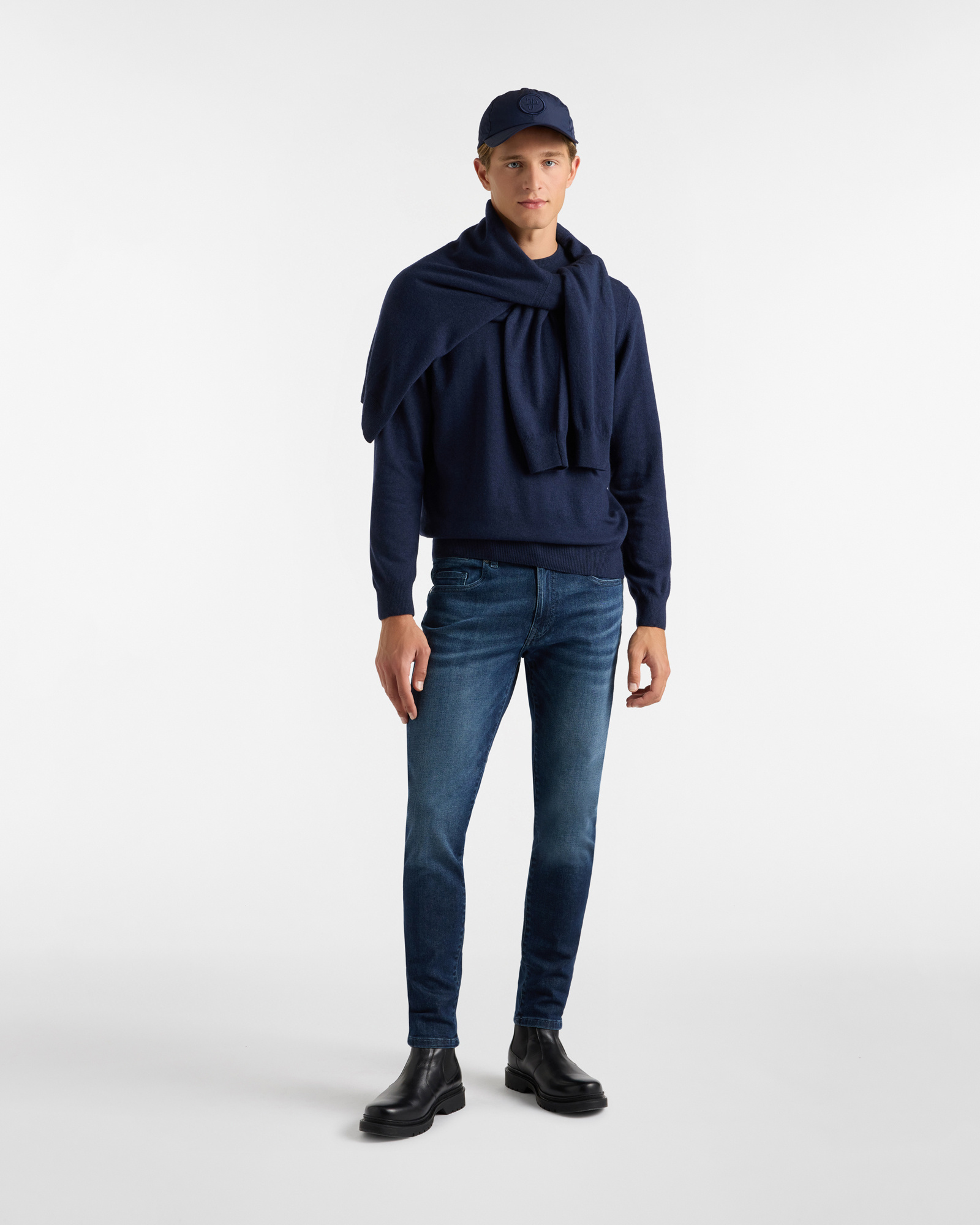 Maglione Girocollo basic, Blu Scuro, large image number 3