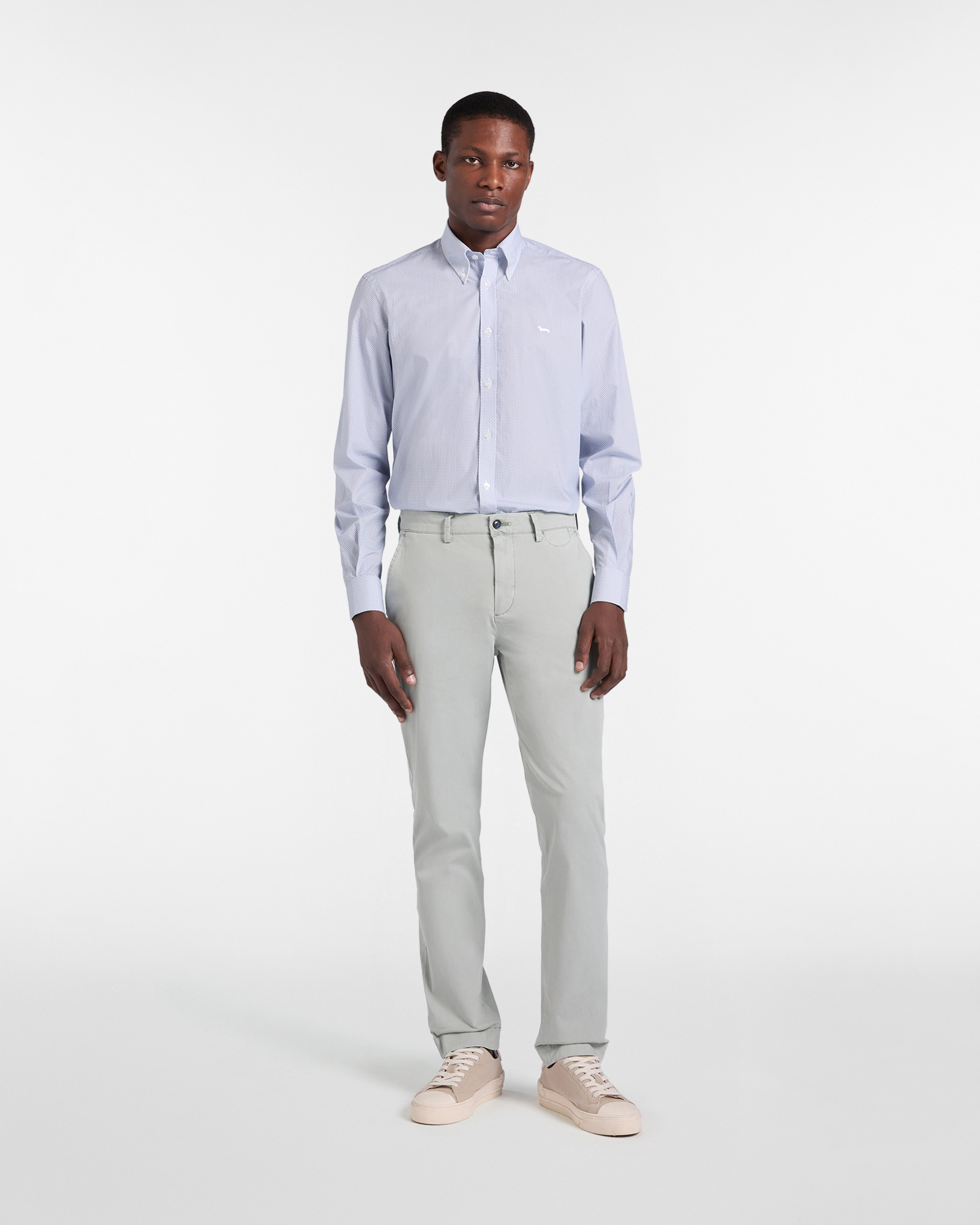 Regular-fit micro print shirt, Celeste, large image number 3