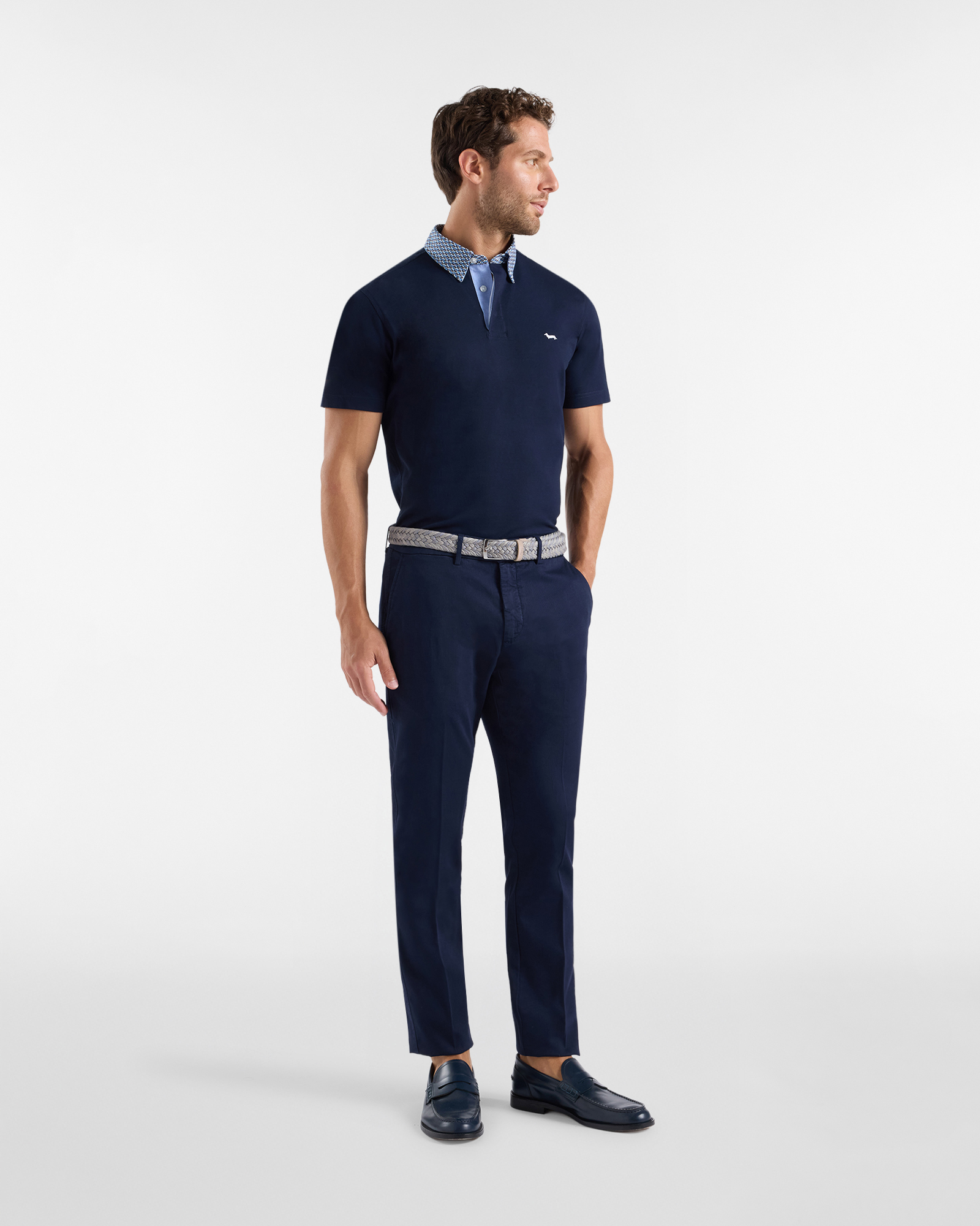 Men's regular fit piqu&eacute; Vietri polo shirt, Blue, large image number 3