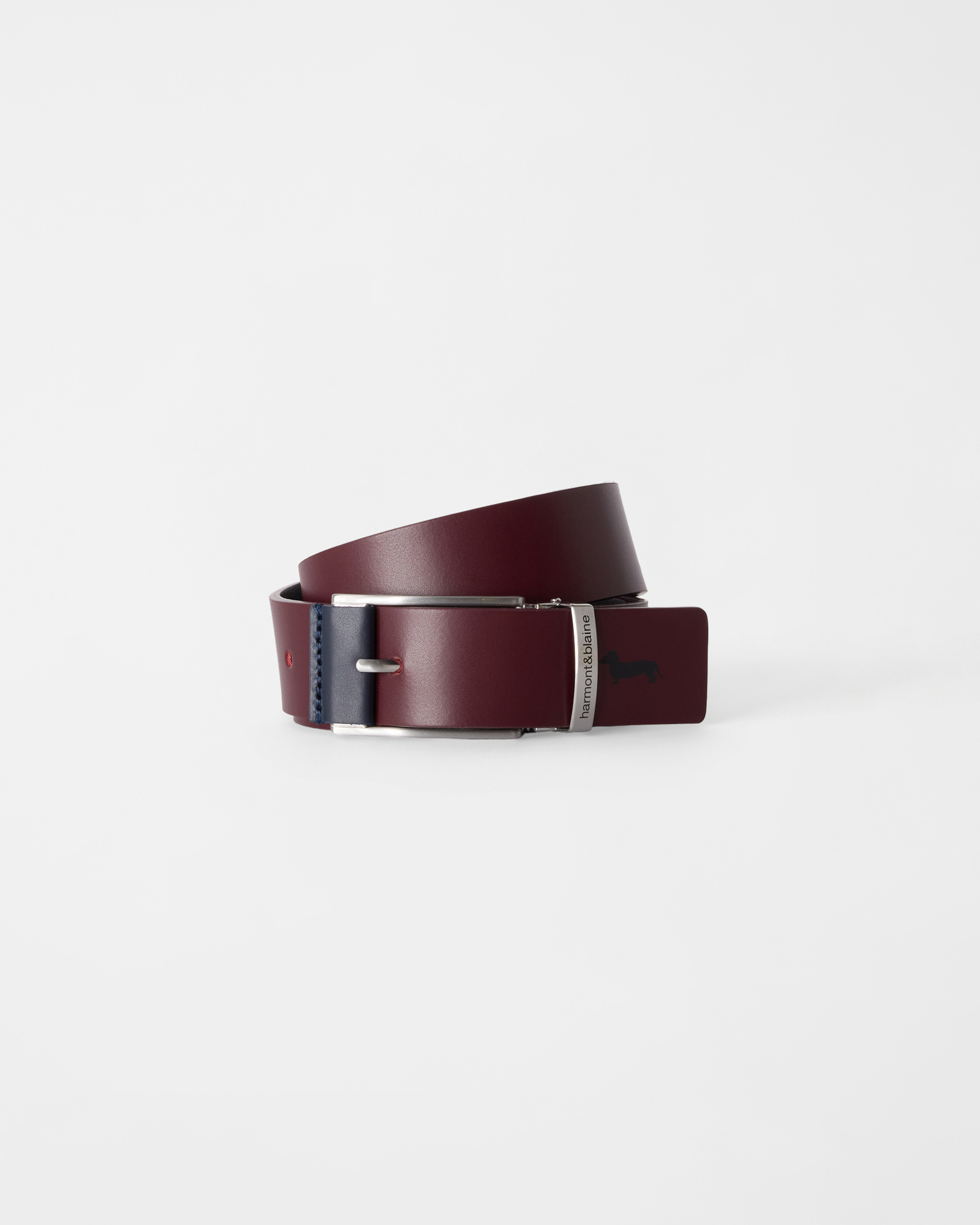 Men's red genuine leather belt