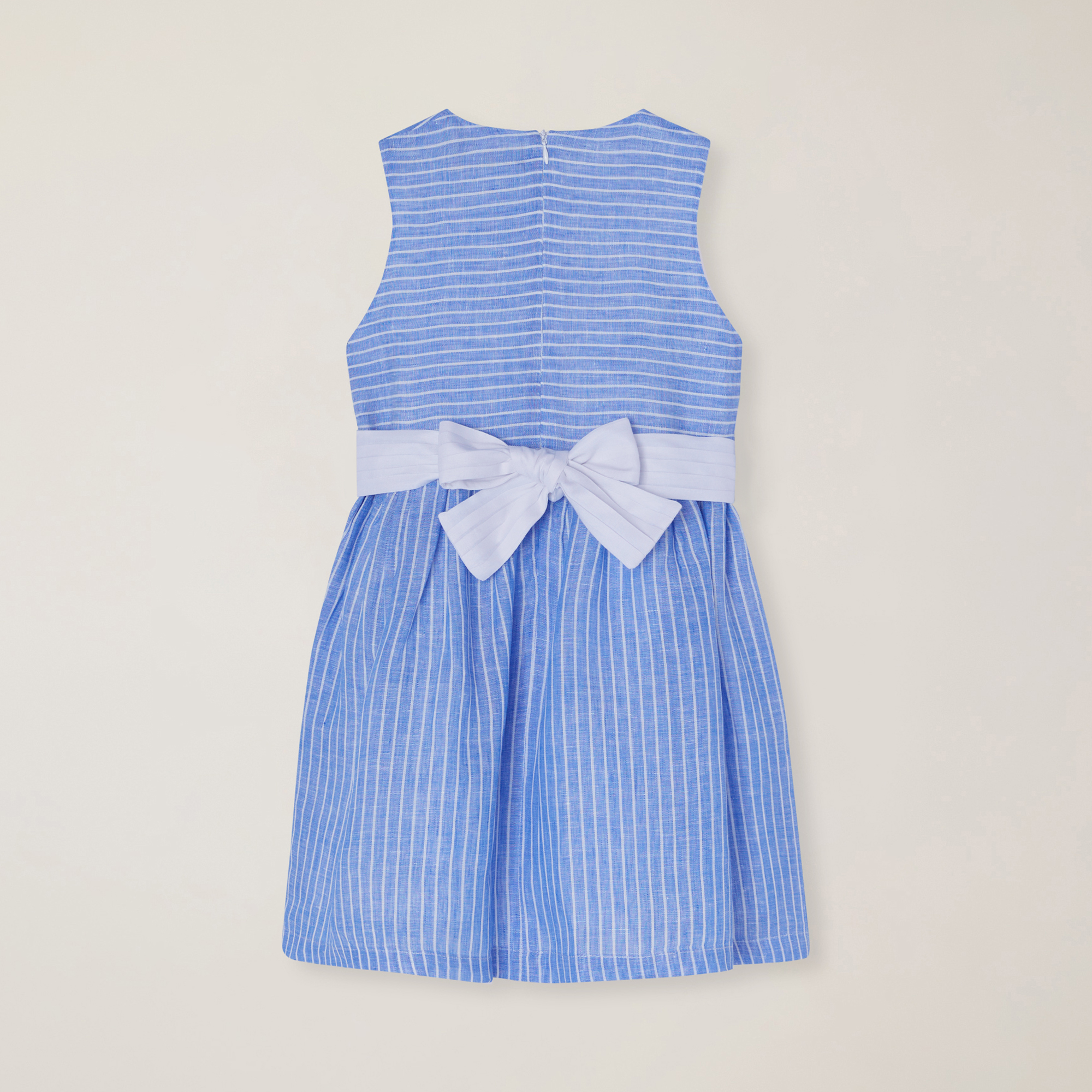 Linen dress with belt, Light Blue, large image number 1