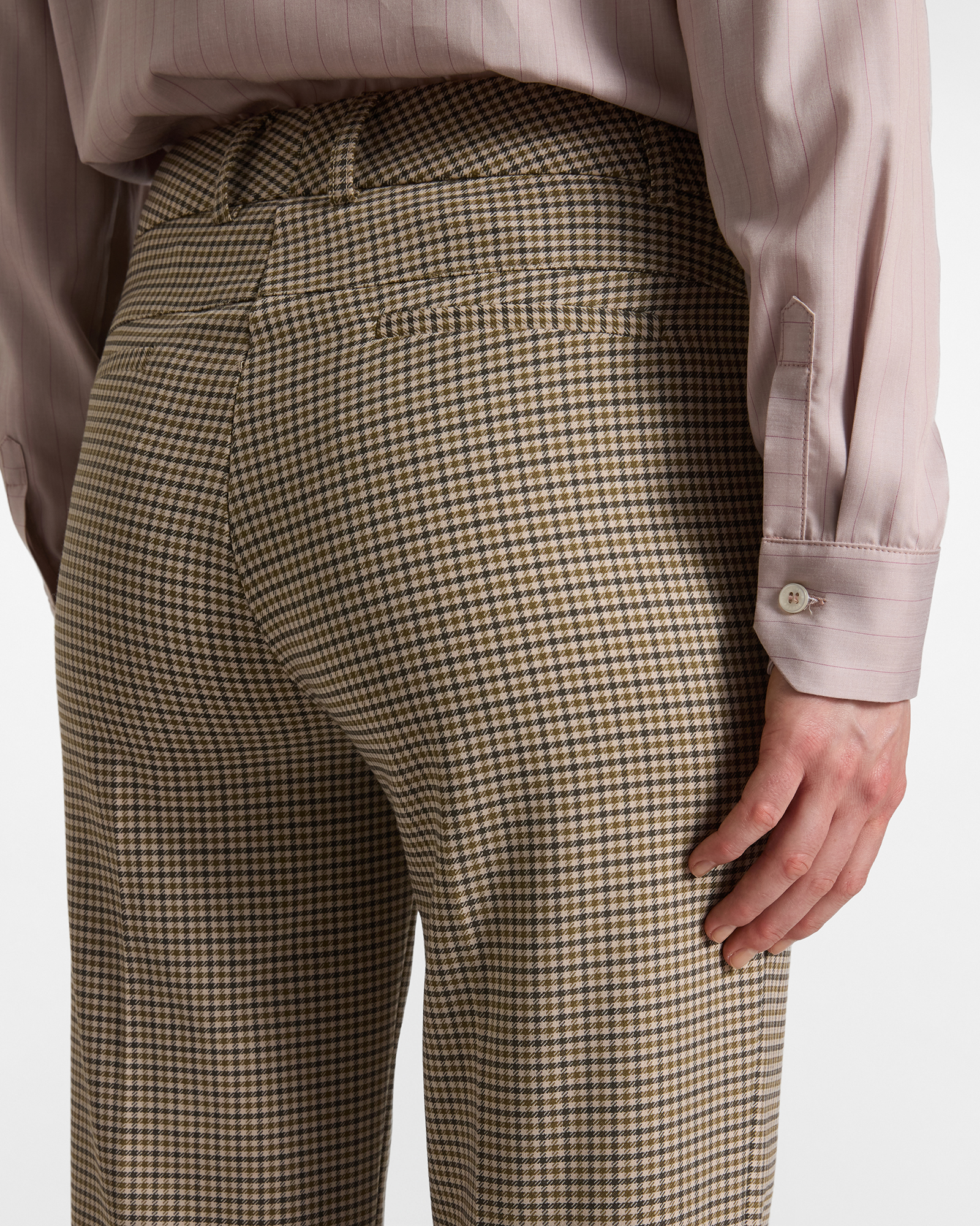 Pantalone Chino Donna in misto lana verde, VERDE PETROLIO, large image number 2