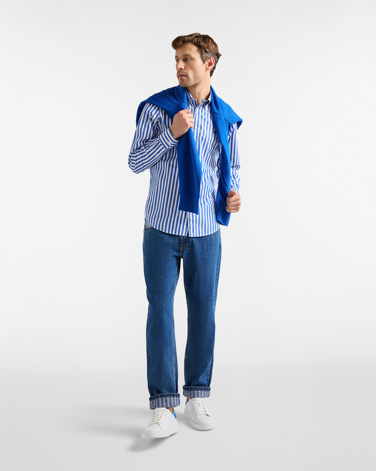 Men's "Sorbet" striped shirt, Blue, large image number 3