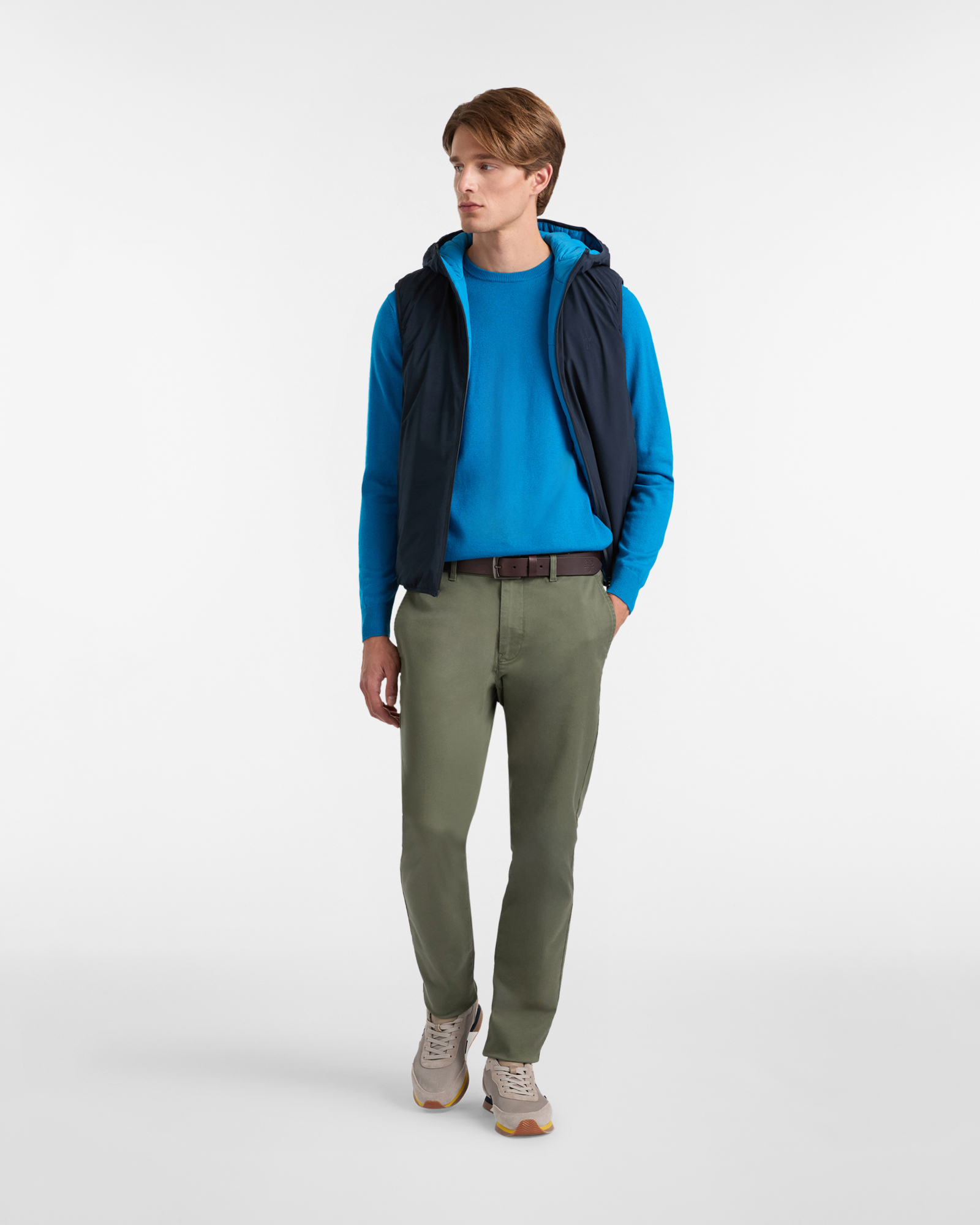 Double-Faced Hooded Vest, Dark Blue, large image number 3