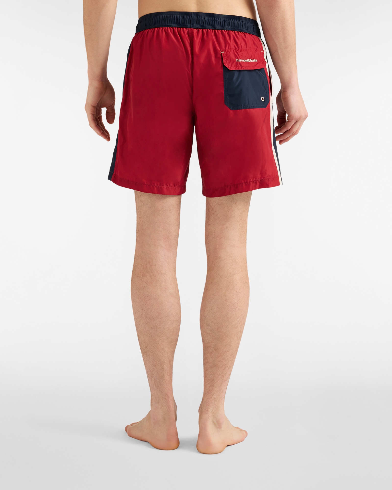 Men's swim shorts with logo print