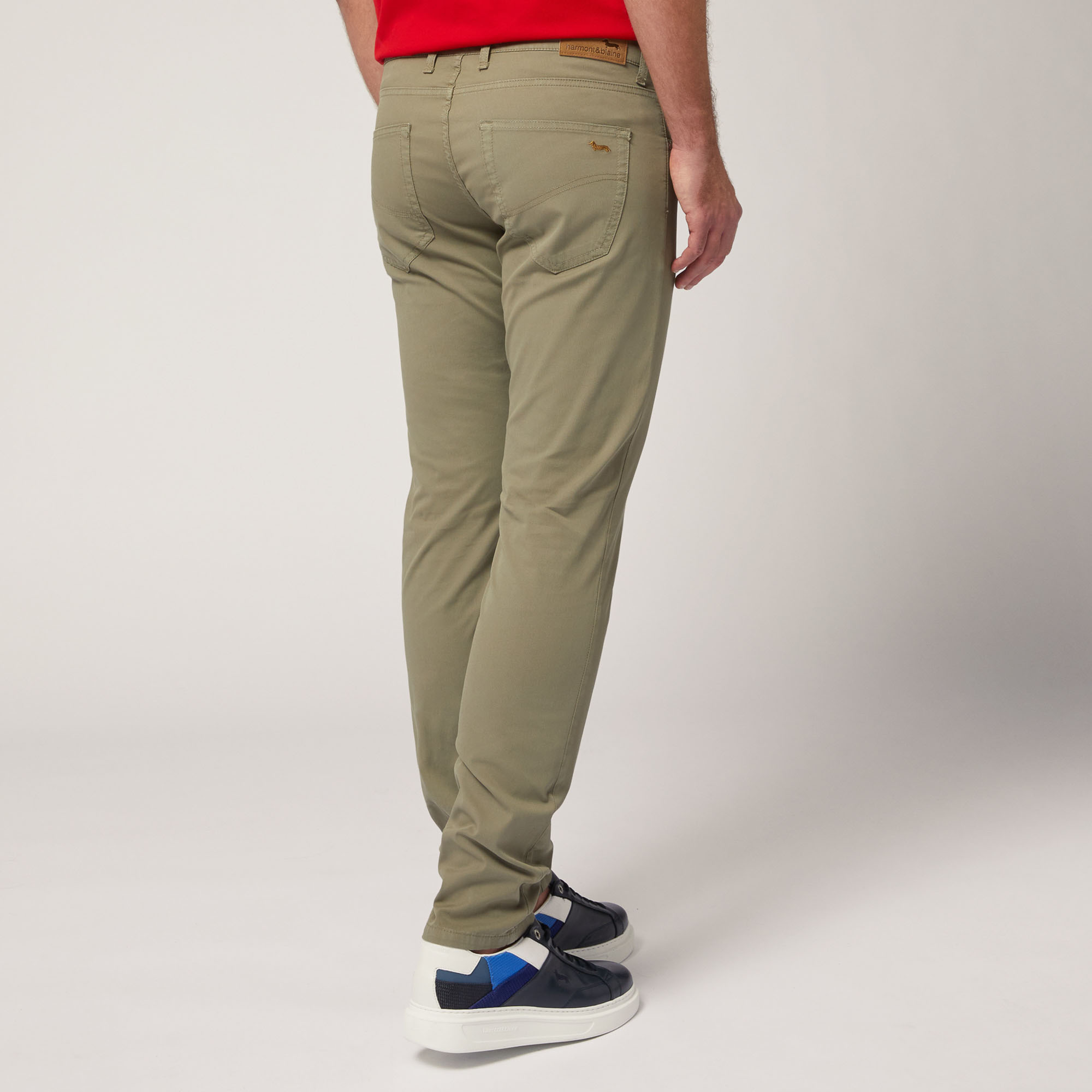 Pantalón de cinco bolsillos ajustado, Verde, large image number 1