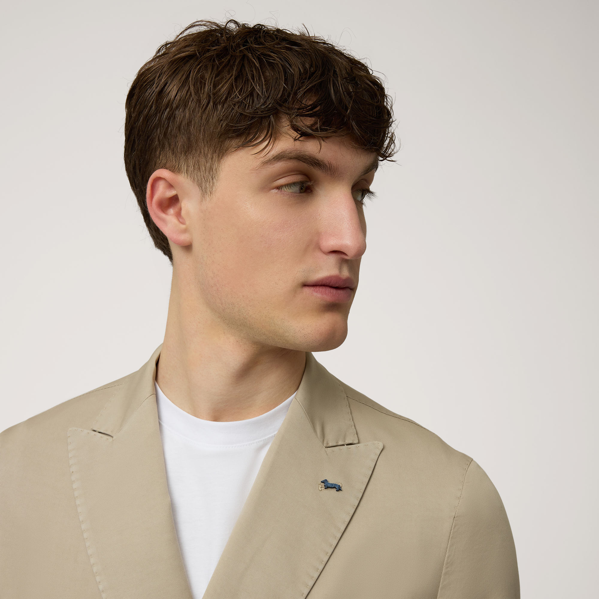 Giacca Doppiopetto In Cotone, Beige, large image number 2