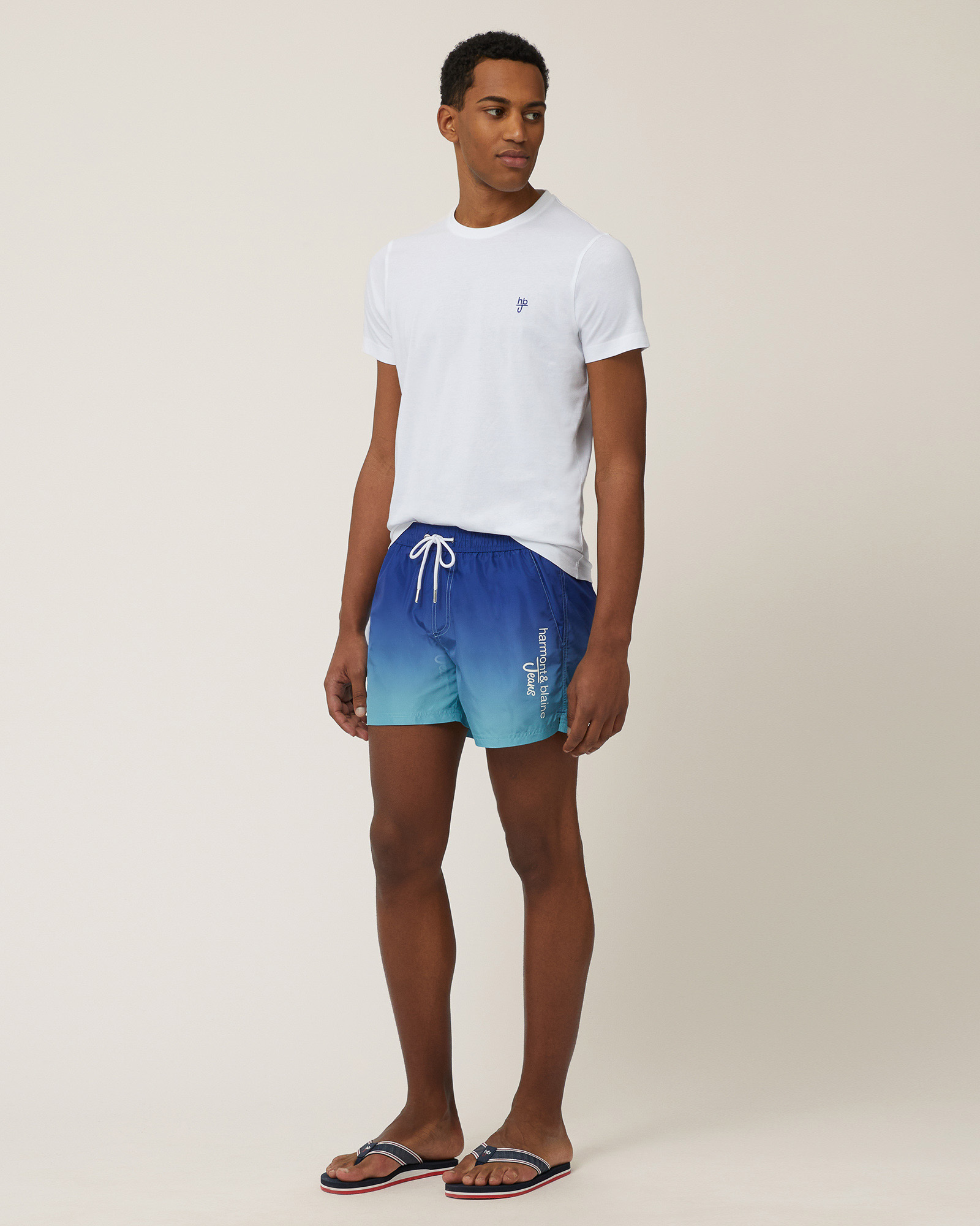 Shorts Da Mare Effetto Dégradé, Blu Elettrico, large image number 3