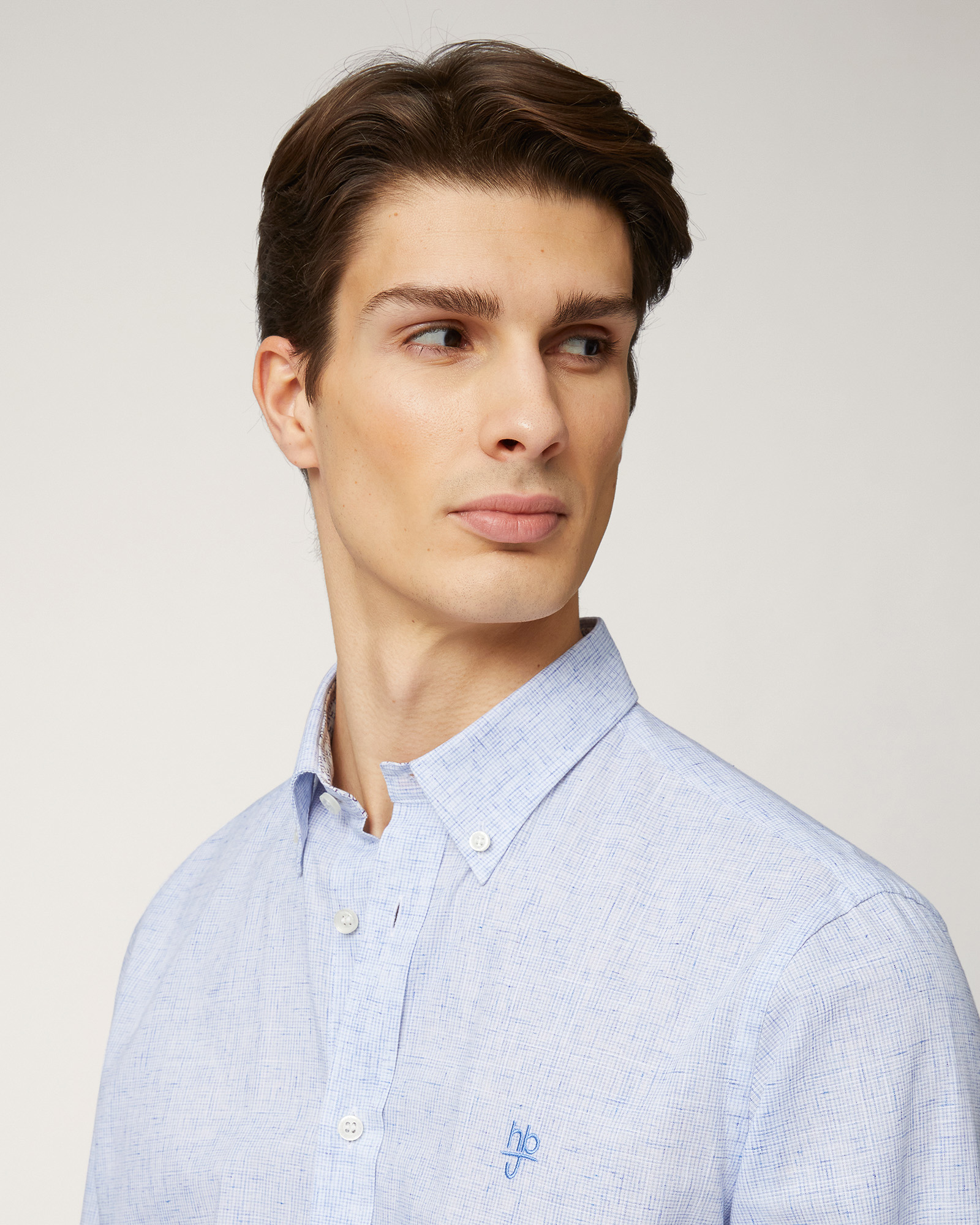 Cotton and Lyocell Shirt, Sport Blue, large image number 2