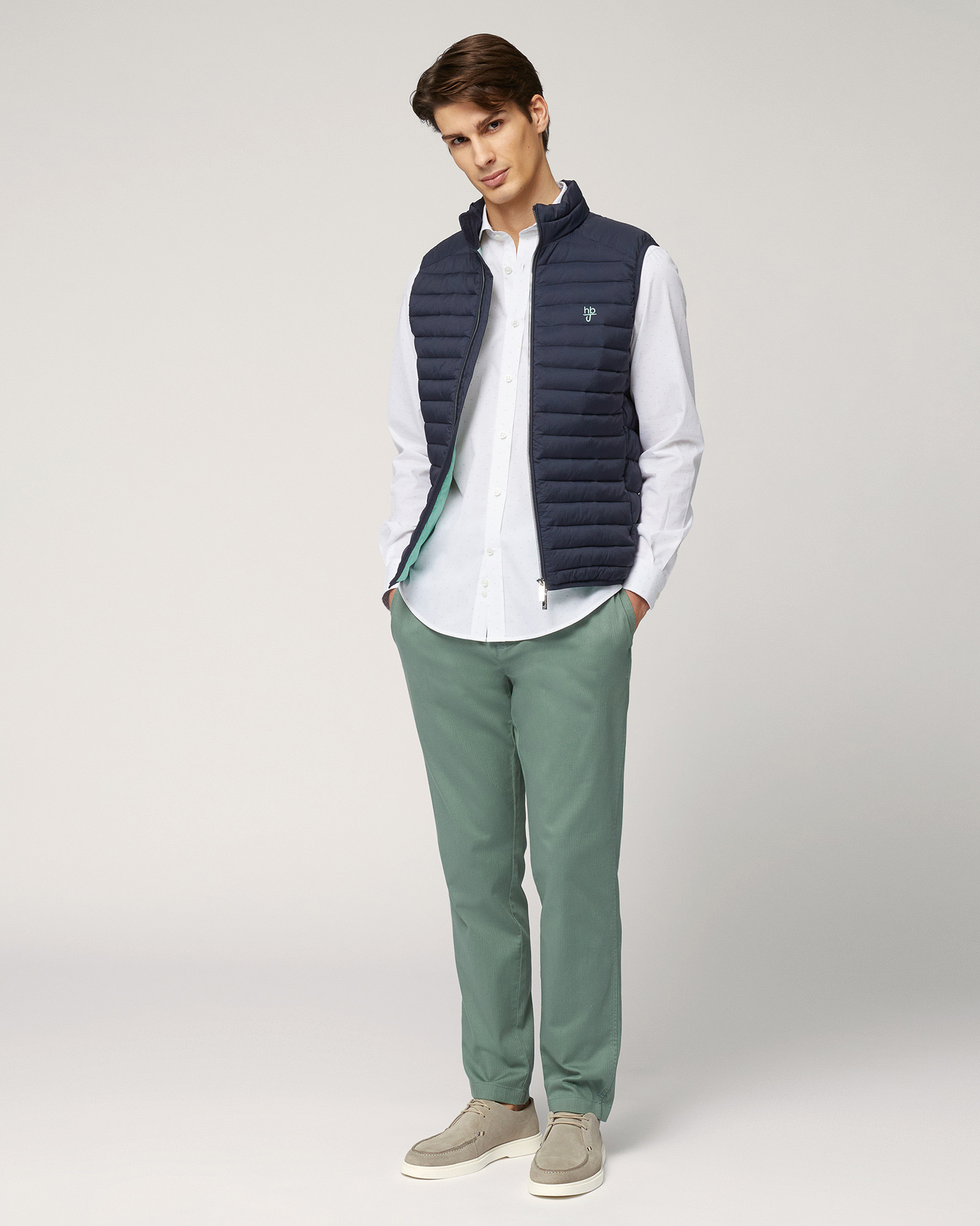 Chino Pants with Drawstring, Moss Green, large image number 3