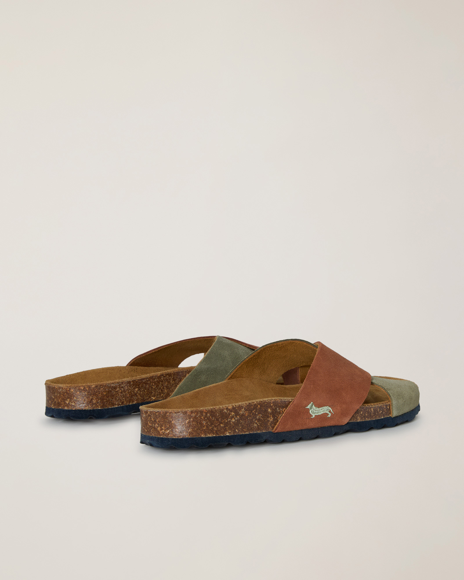 Sandal with crossover strap, Brown, large image number 2