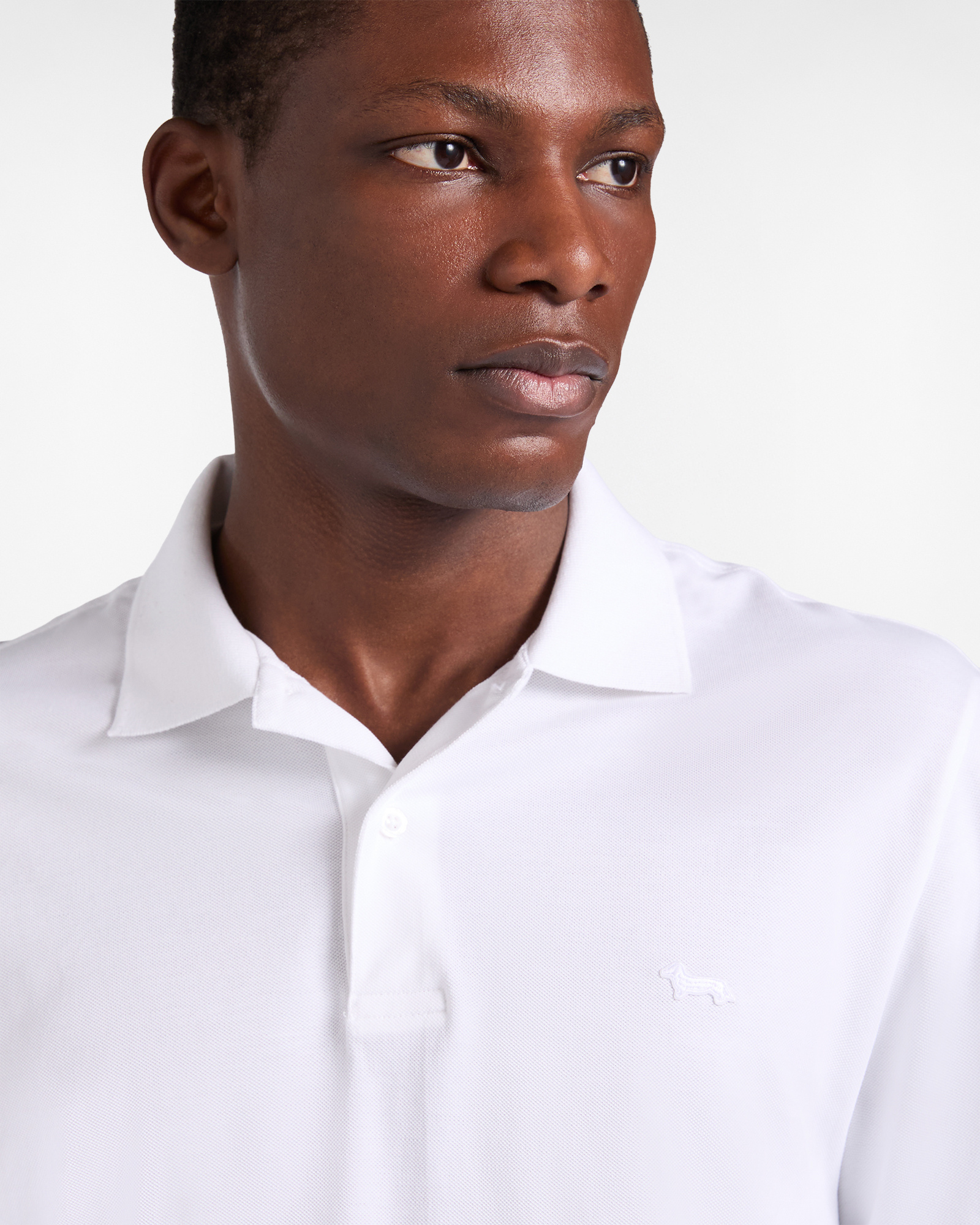 Basic polo shirt in Supima&reg; cotton, White, large image number 2