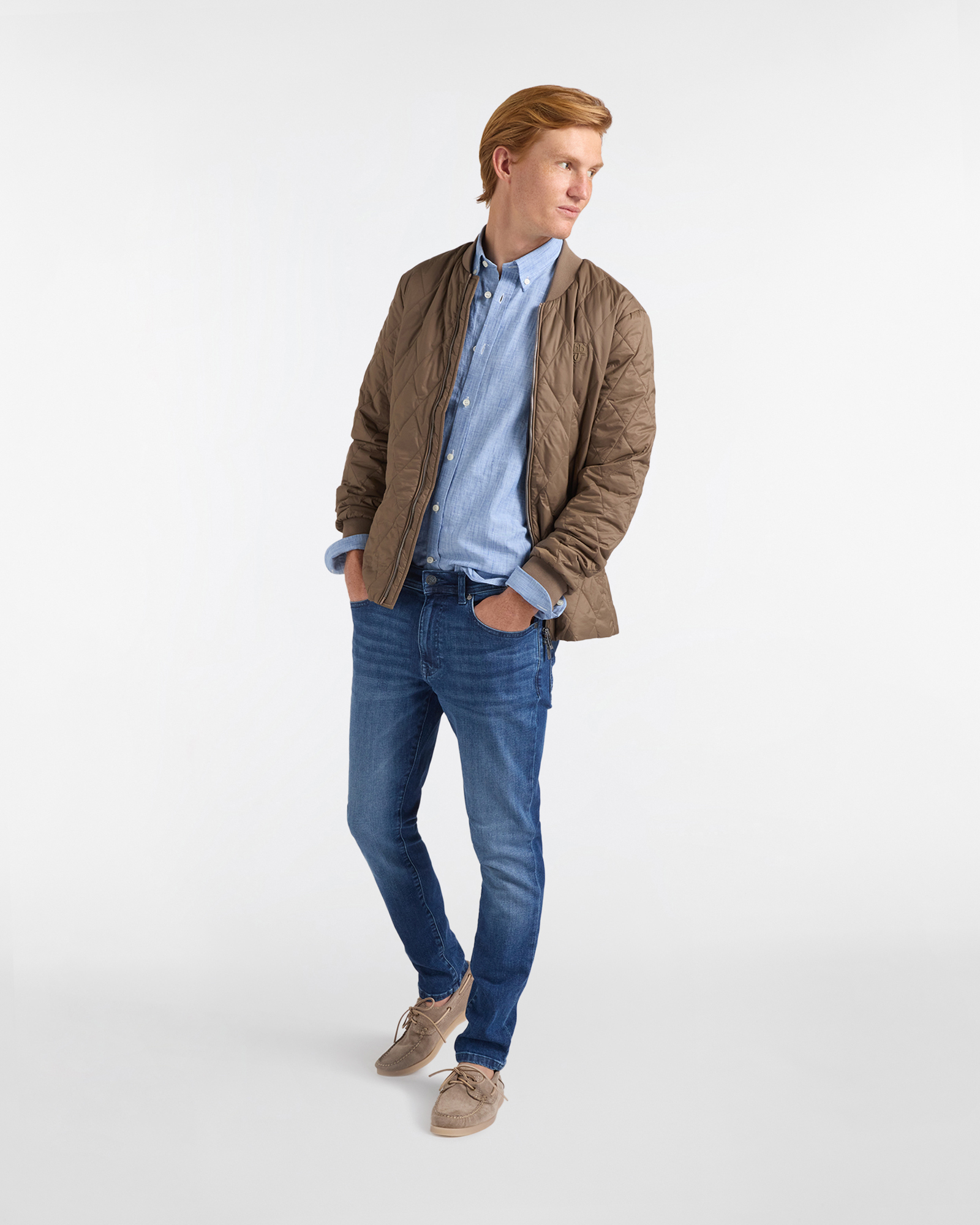 Denim Uomo Cinque Tasche Slim Fit, Blu denim, large image number 3