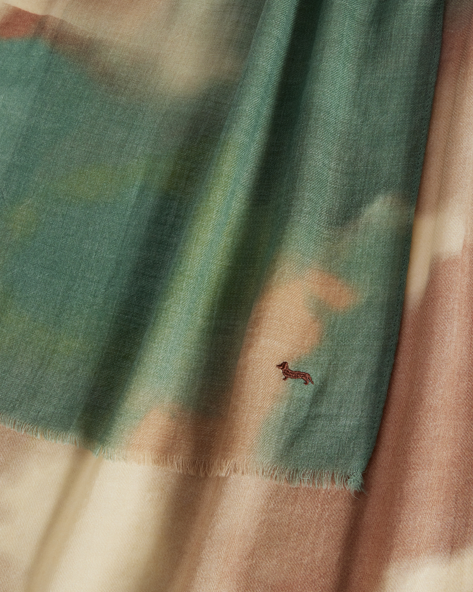 Wool Scarf with Camouflage Pattern, Unique Variant, large image number 1