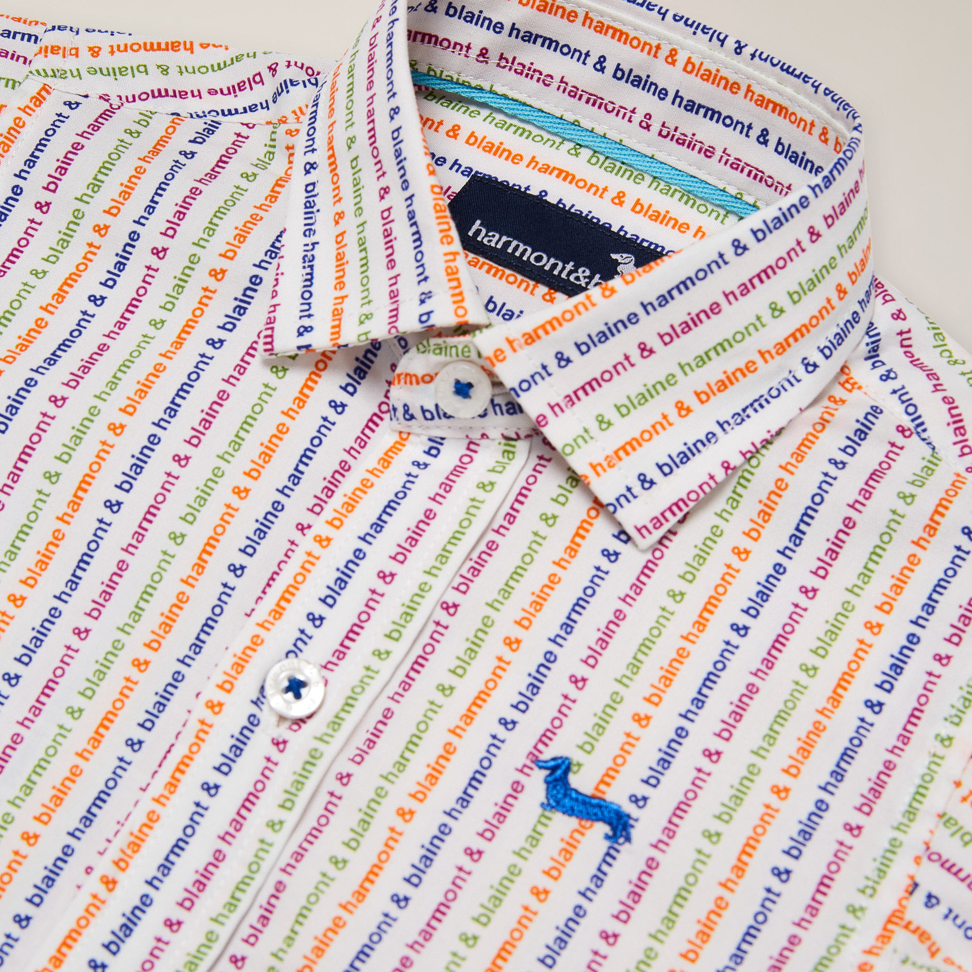 Shirt with multicolor logo print, Multicolor, large