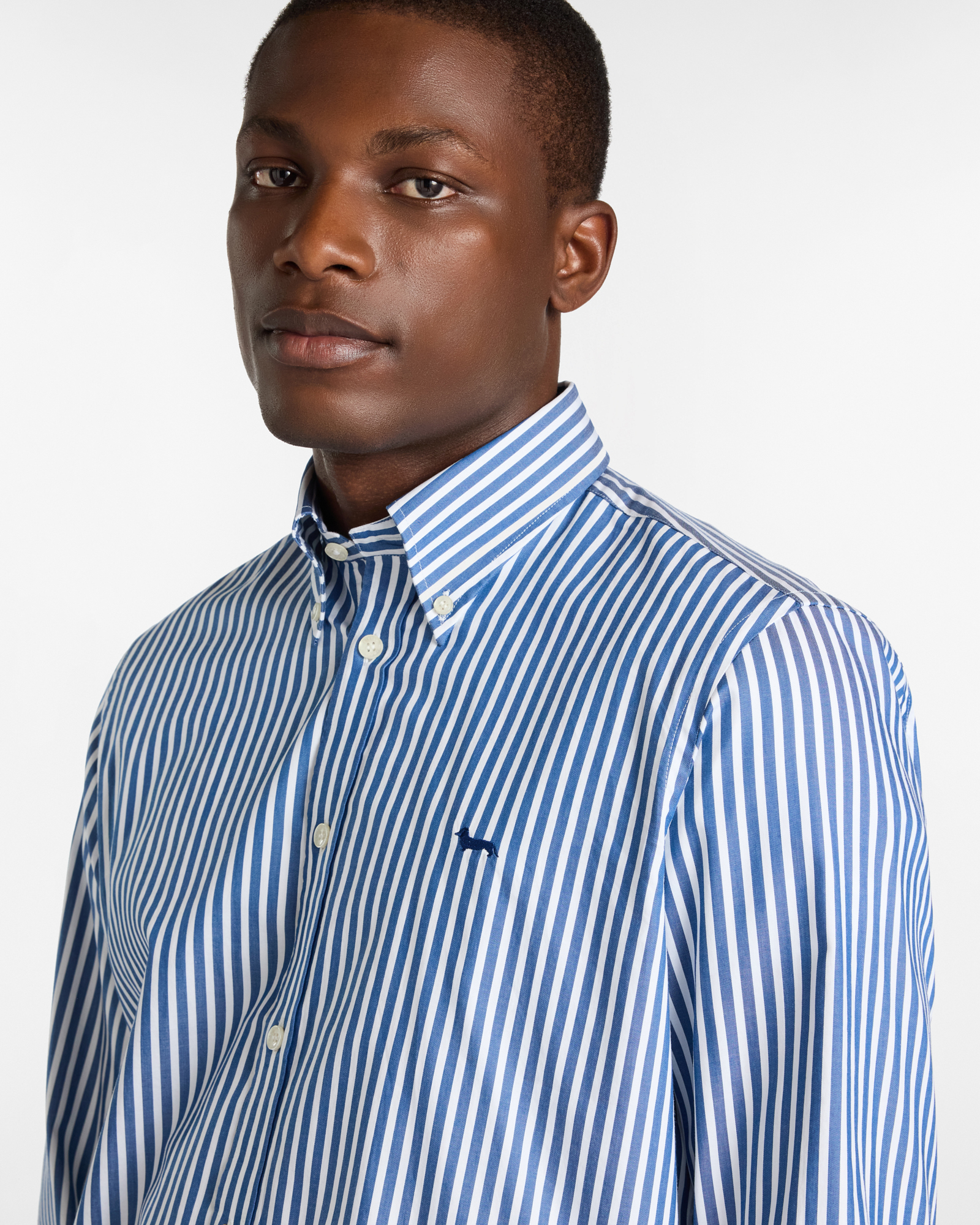 Camicia A Righe Con Bassotto, Blu Chiaro, large image number 2