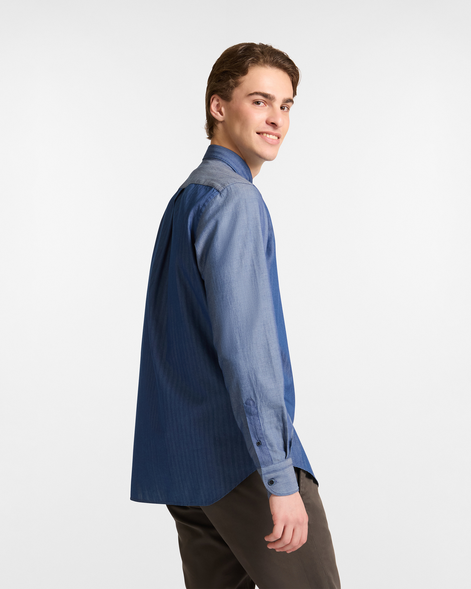 Camicia Patchwork In Denim
