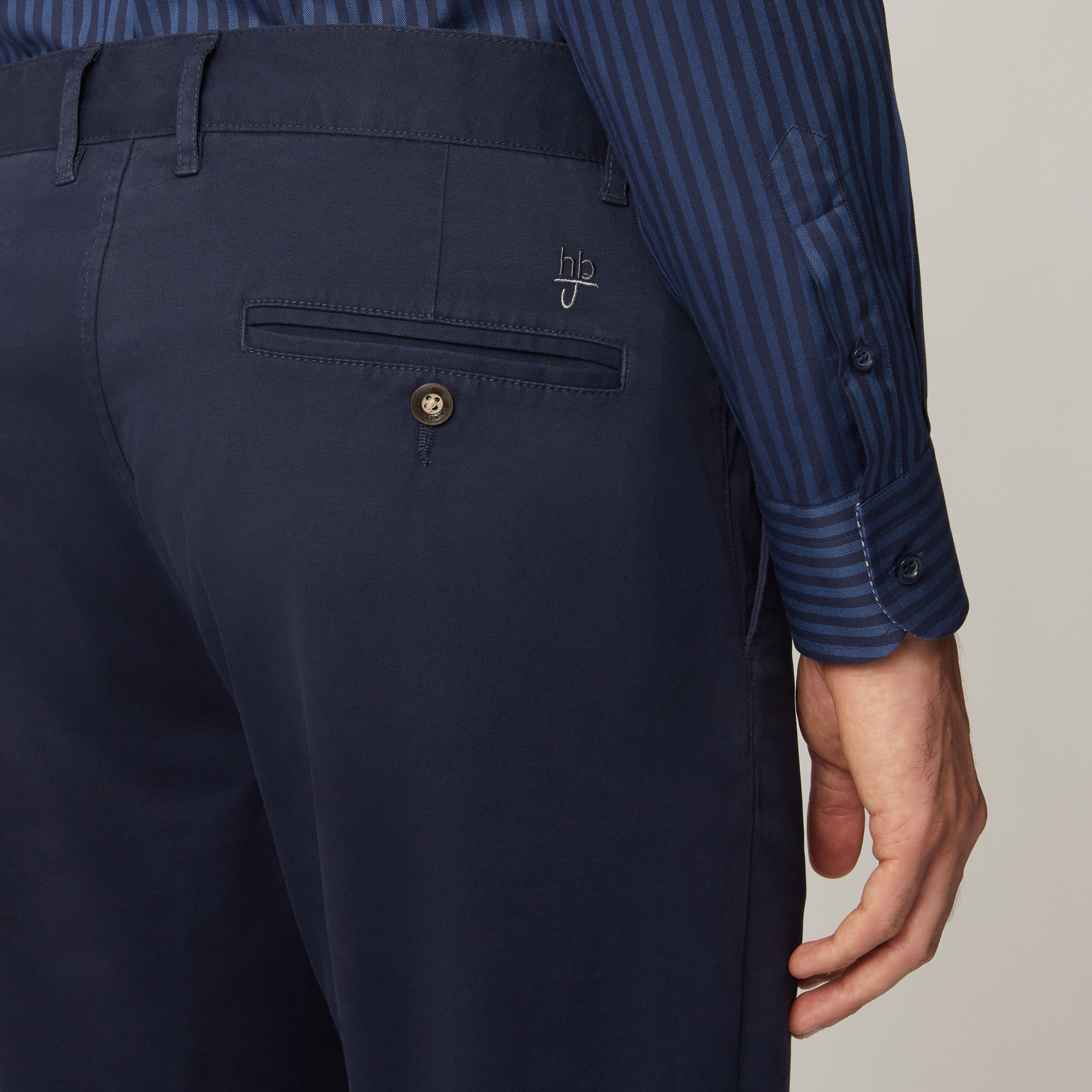 Pantalone Chino Narrow In Twill Leggero Di Cotone , Light Blue, large image number 2